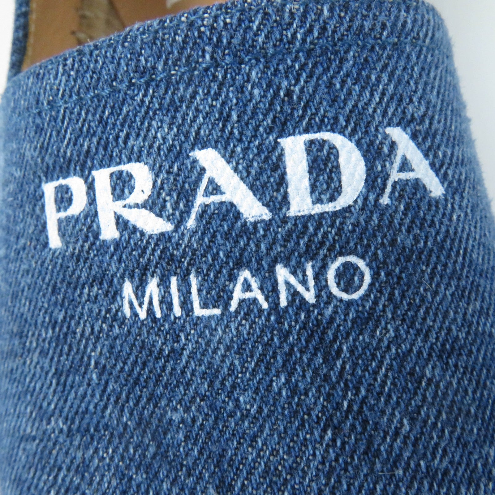 Prada Denim Espadrilles Slip-on Women