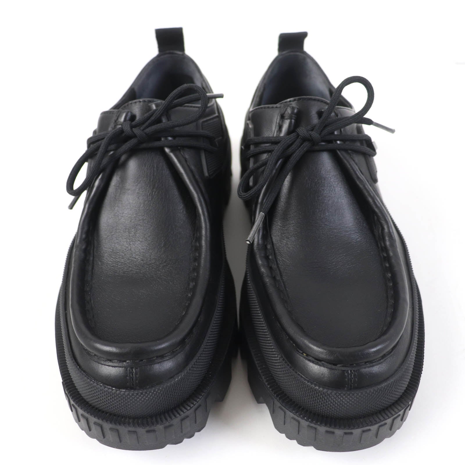 Moncler Leather Wallabee Shoes Black