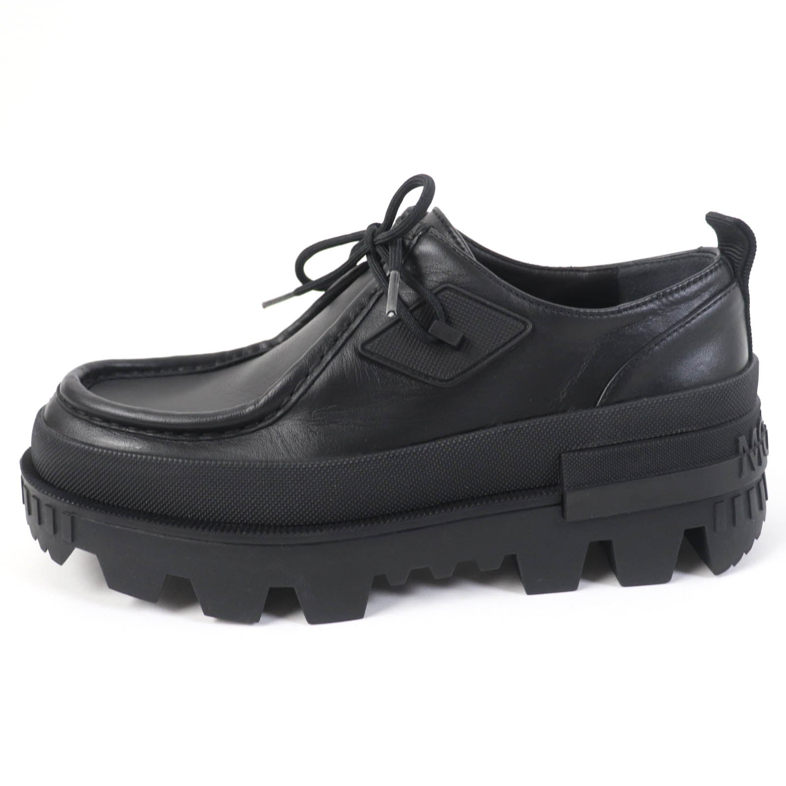 Moncler Leather Wallabee Shoes Black