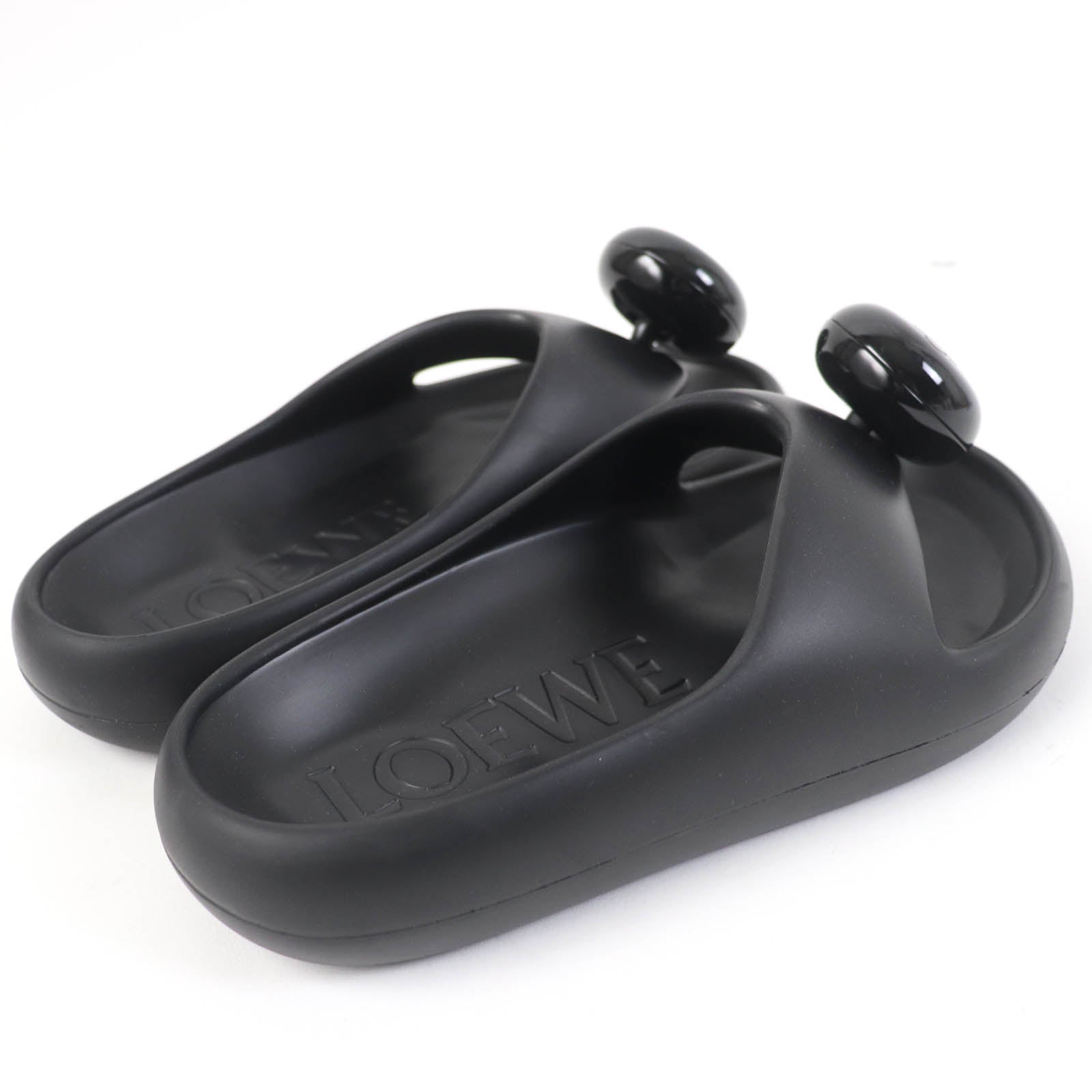 Loewe Bubble Foam Slide Rubber Sandals Black 37