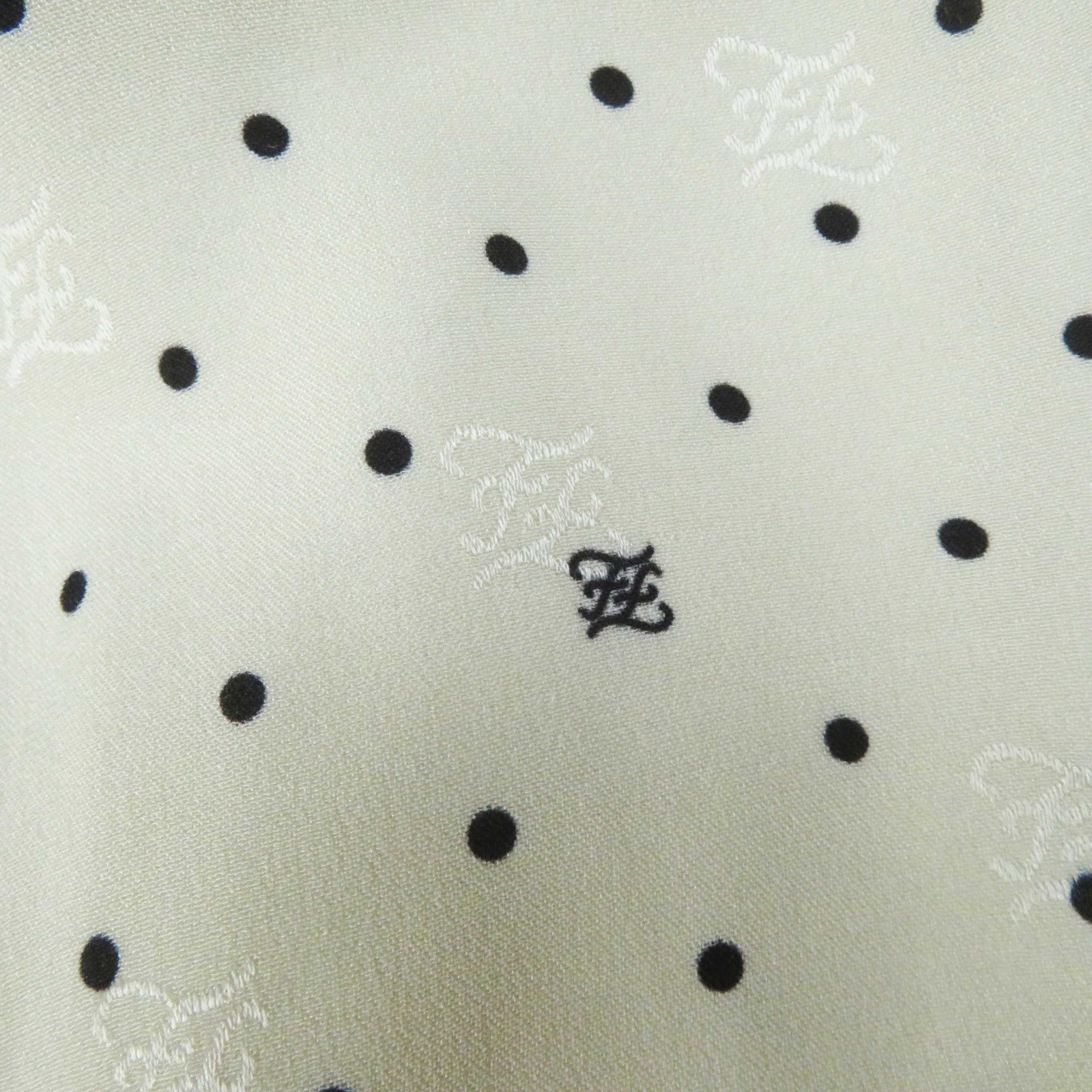 Fendi Silk Calligraphy Polka Dot FF Logo Dress