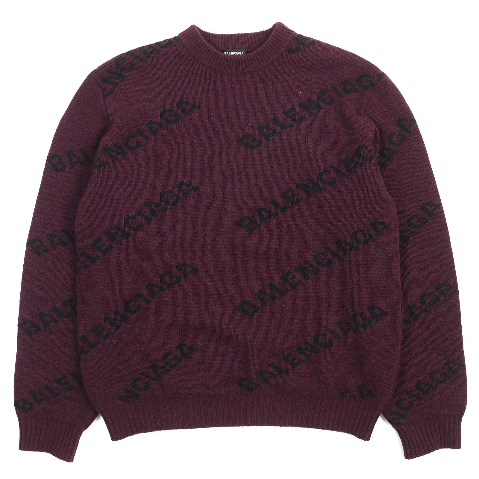 Balenciaga Logo Wool Nylon Knit Sweater M