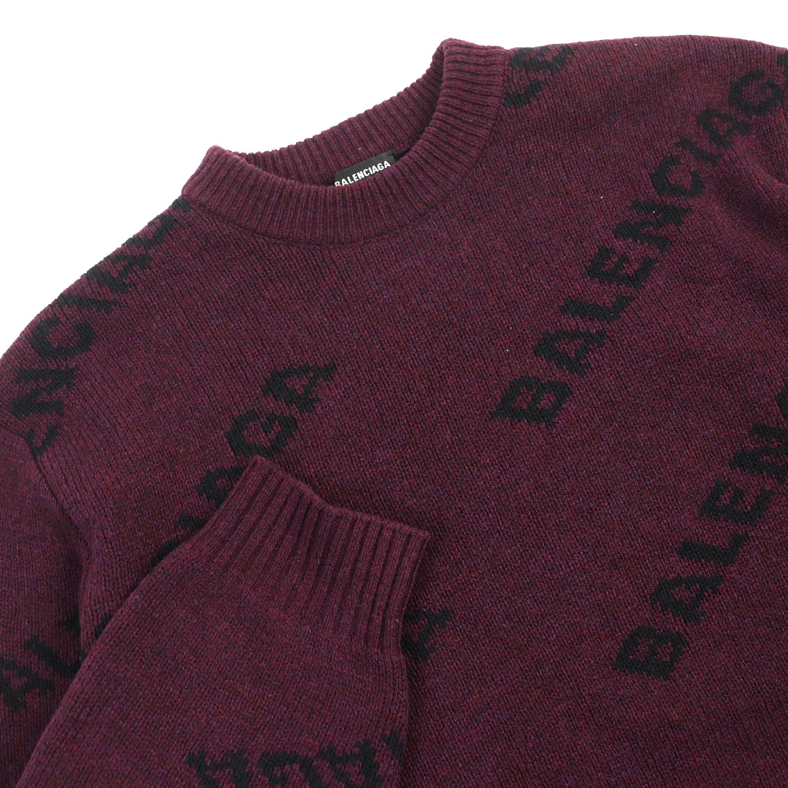 Balenciaga Logo Wool Nylon Knit Sweater M