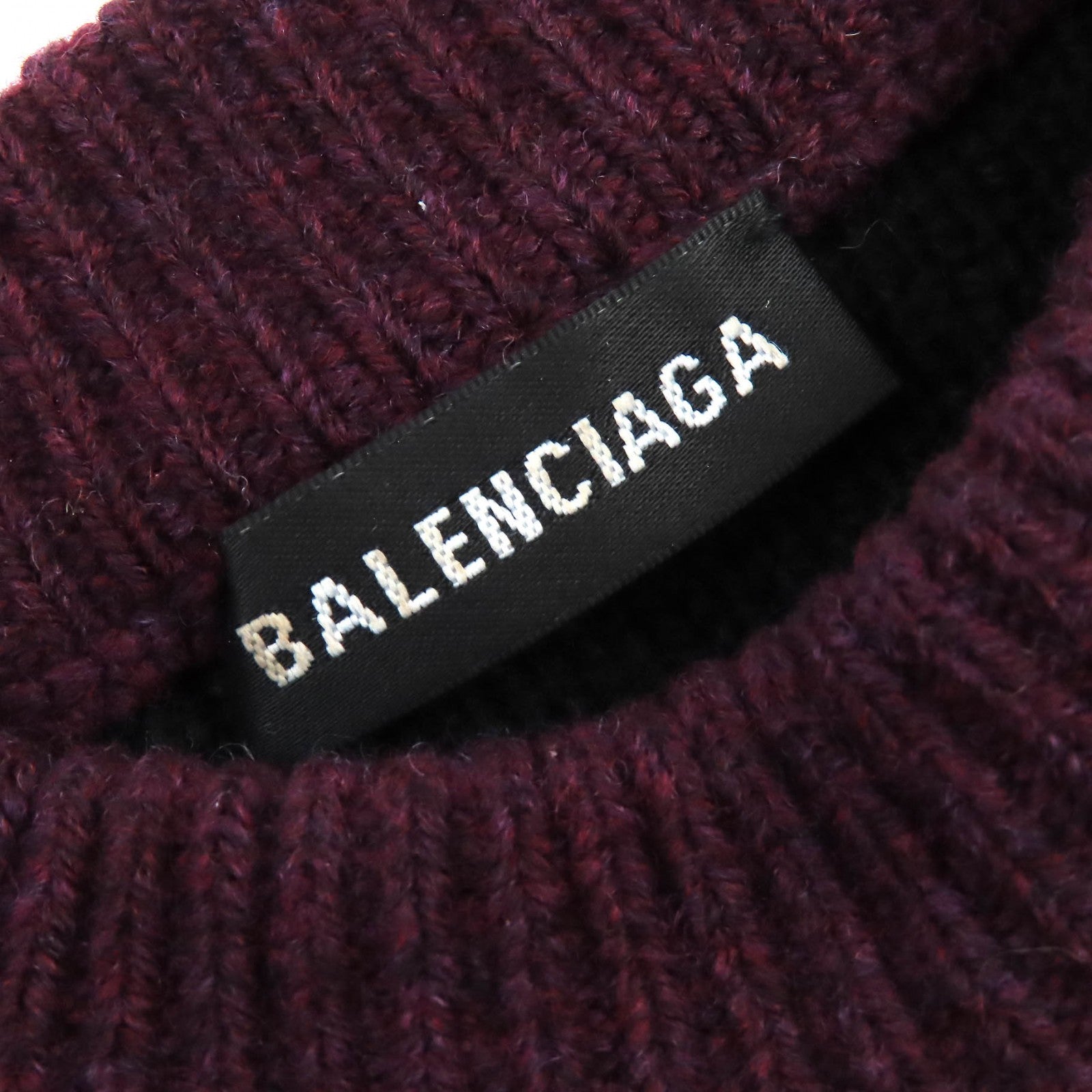 Balenciaga Logo Wool Nylon Knit Sweater M