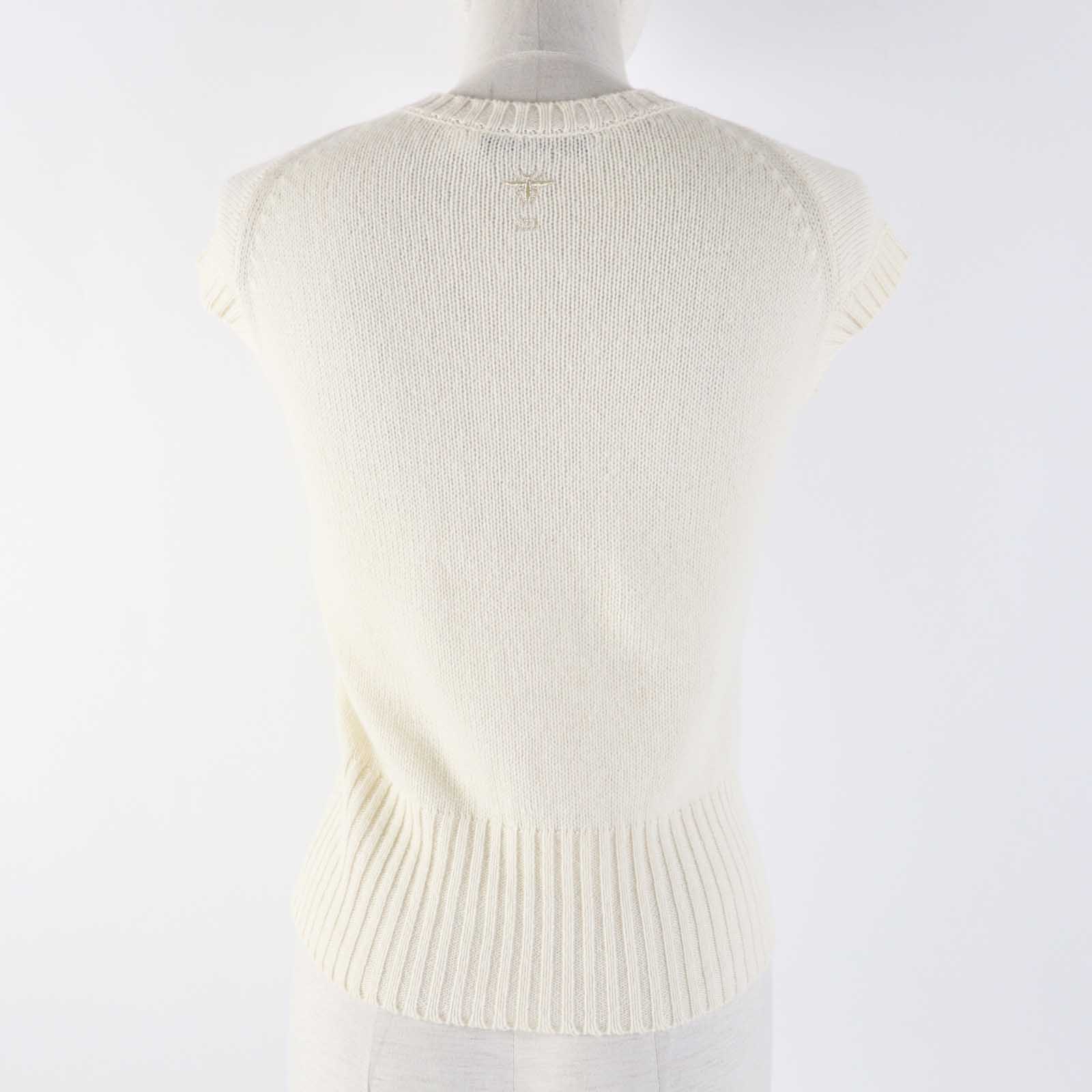 Dior Cashmere Rayon Knit Ivory Gold 38