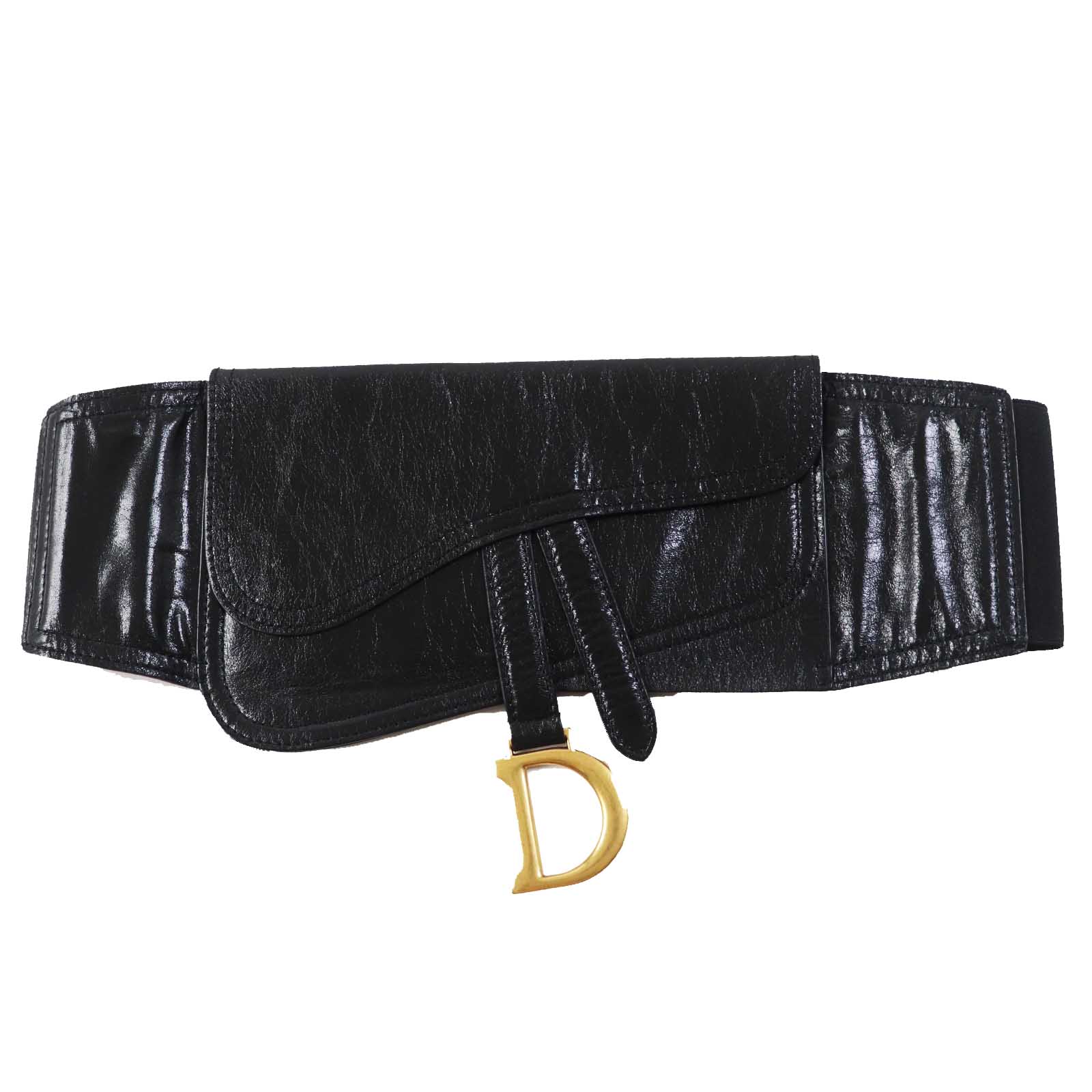 Dior Leather Belt with Saddle Pouch Waist Bag