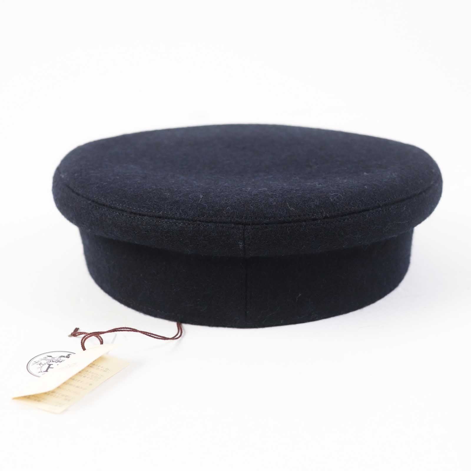 Hermes Wool Rayon Leather Stitch Cap