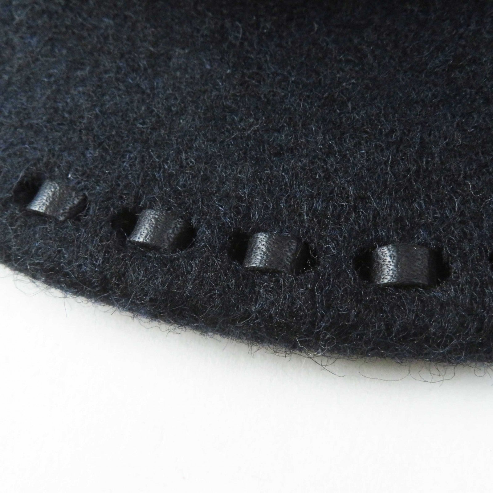 Hermes Wool Rayon Leather Stitch Cap