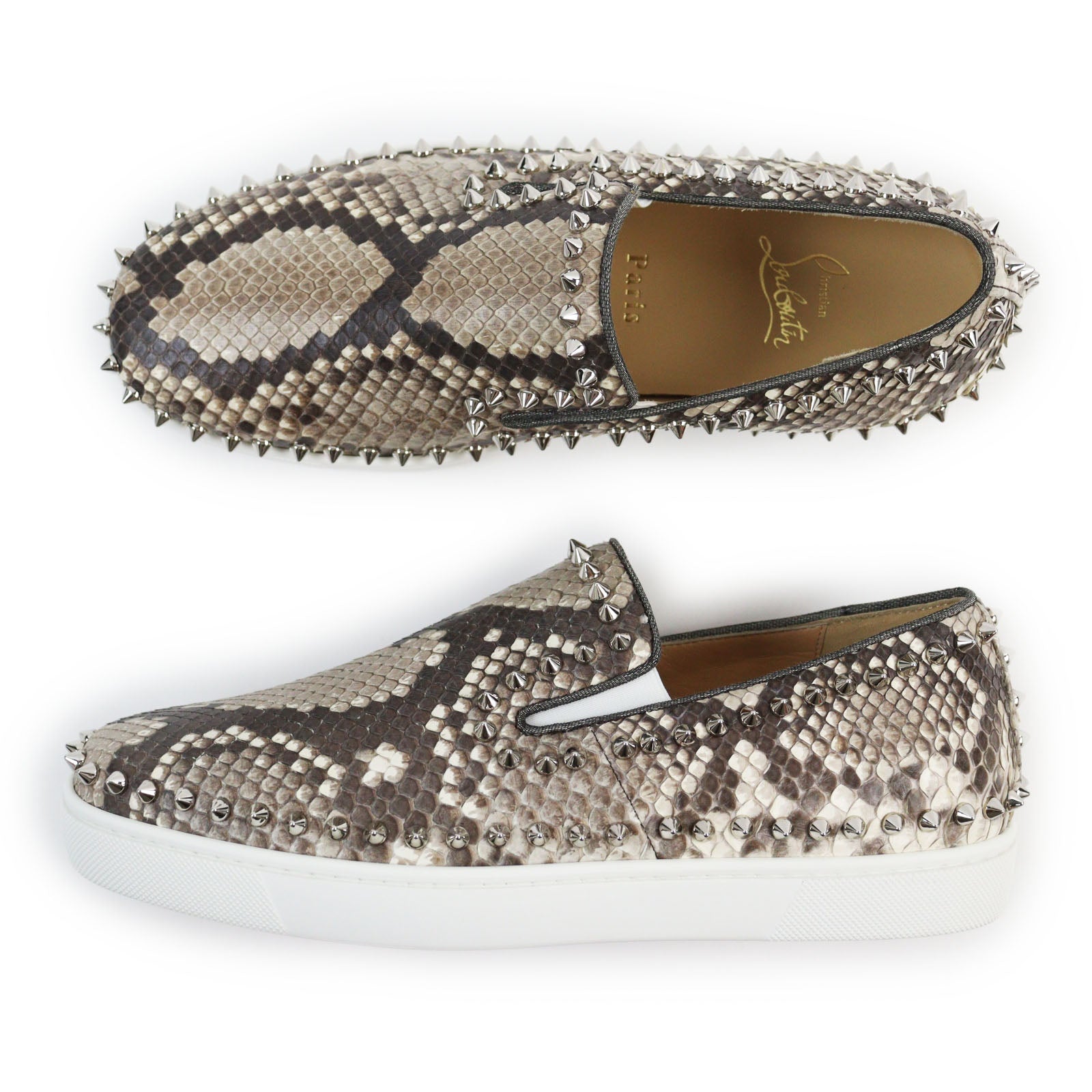 Christian Louboutin Python Slip-on Shoes