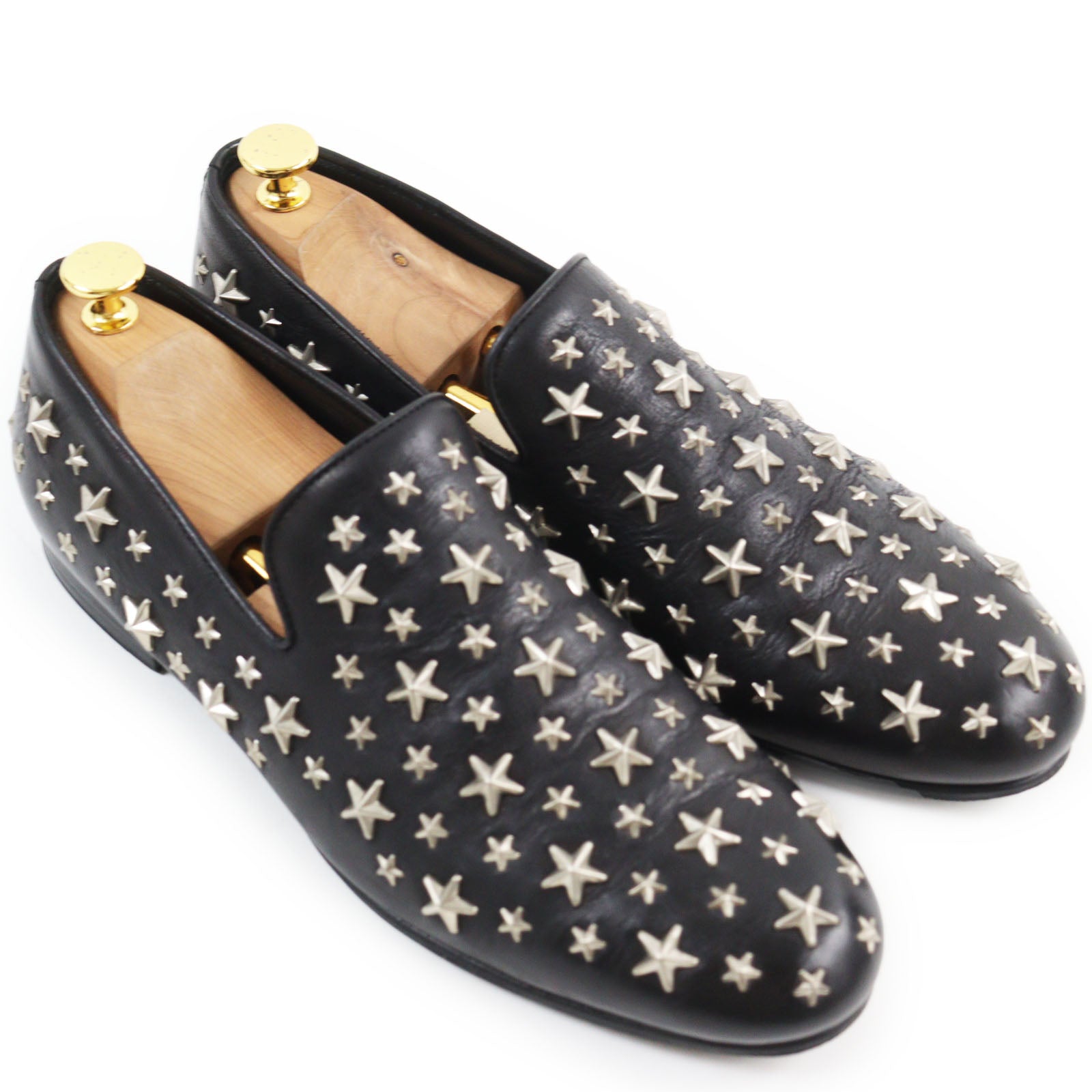 Jimmy Choo Star Studs Leather Loafers