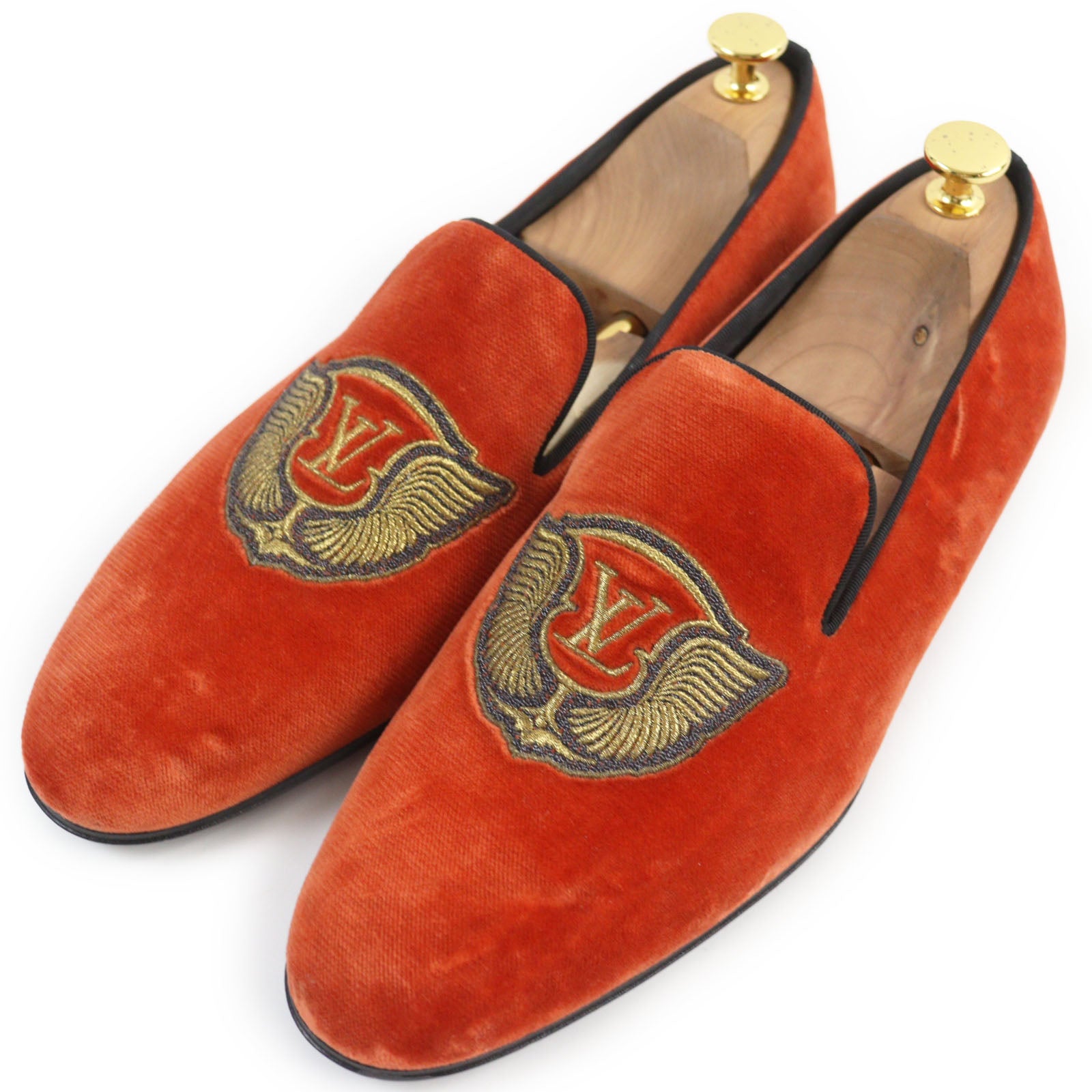 Louis Vuitton Velor Loafers Orange 7