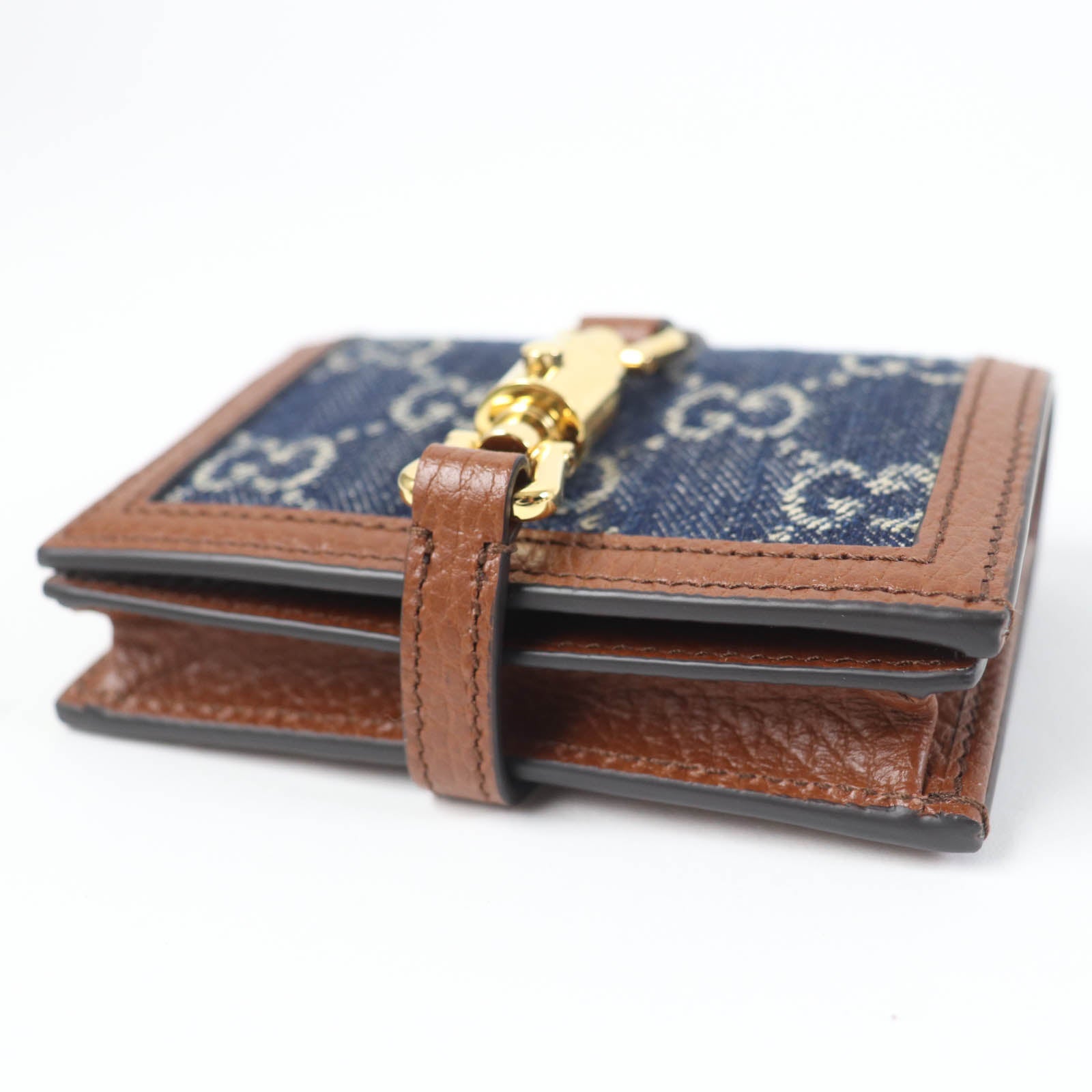 Gucci Jackie 1961 Card Case Wallet Denim