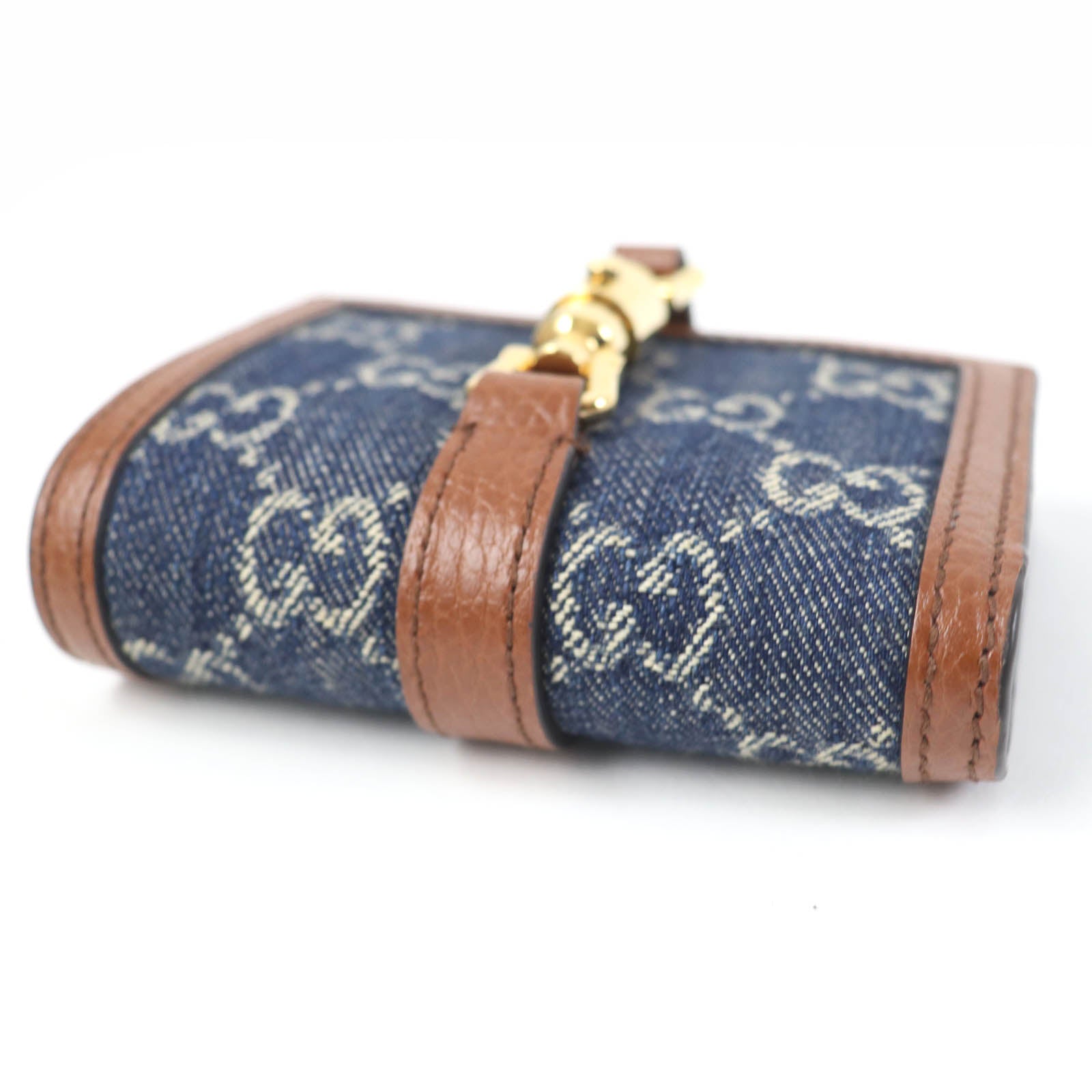 Gucci Jackie 1961 Card Case Wallet Denim