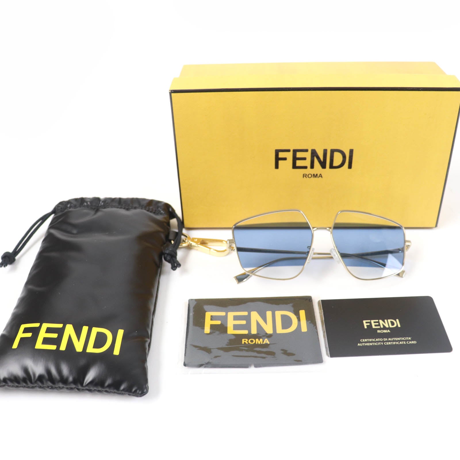 Fendi Stripe Sunglasses FE40016U 32V Blue