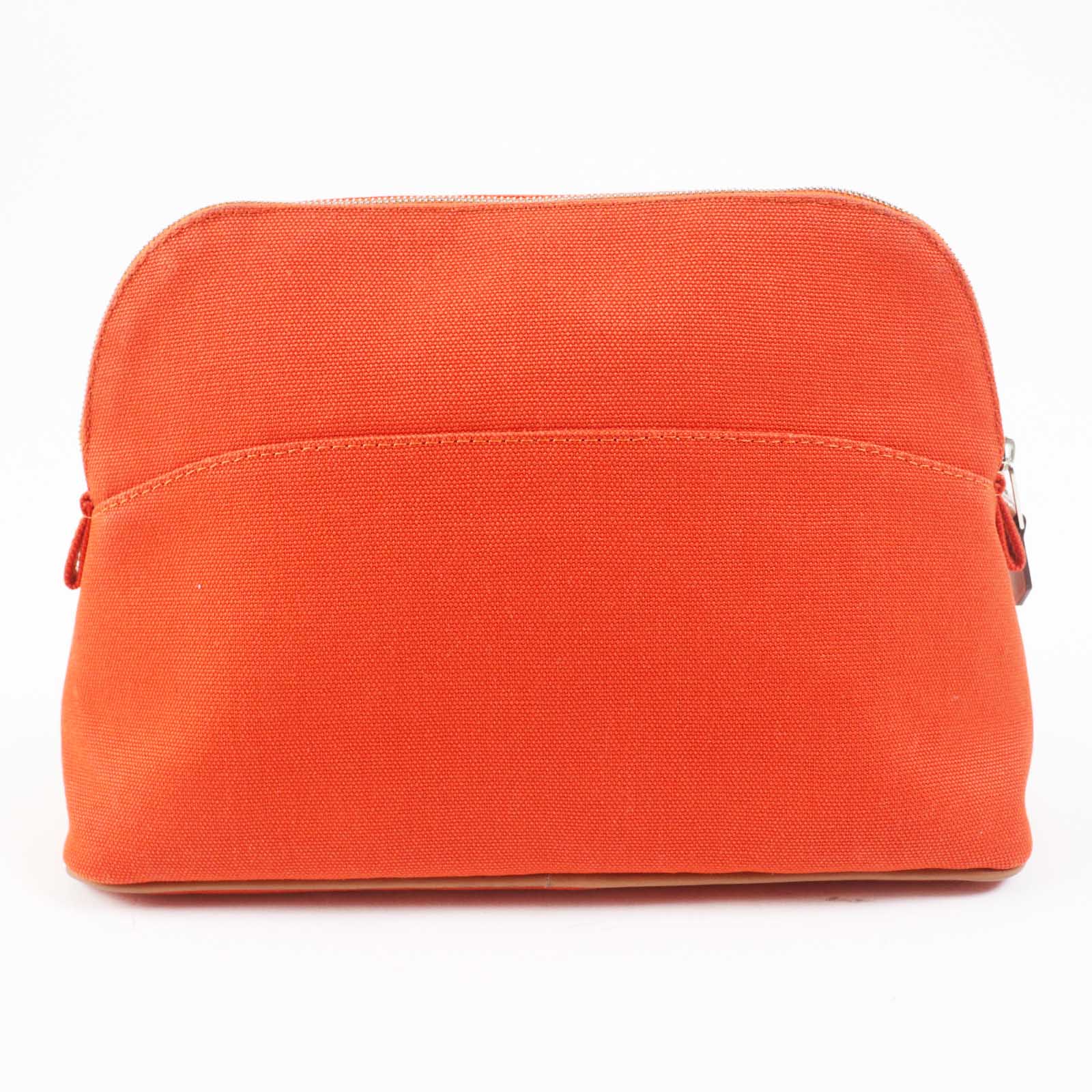 Hermes Bored Pouch MM Cotton Polyurethane Orange