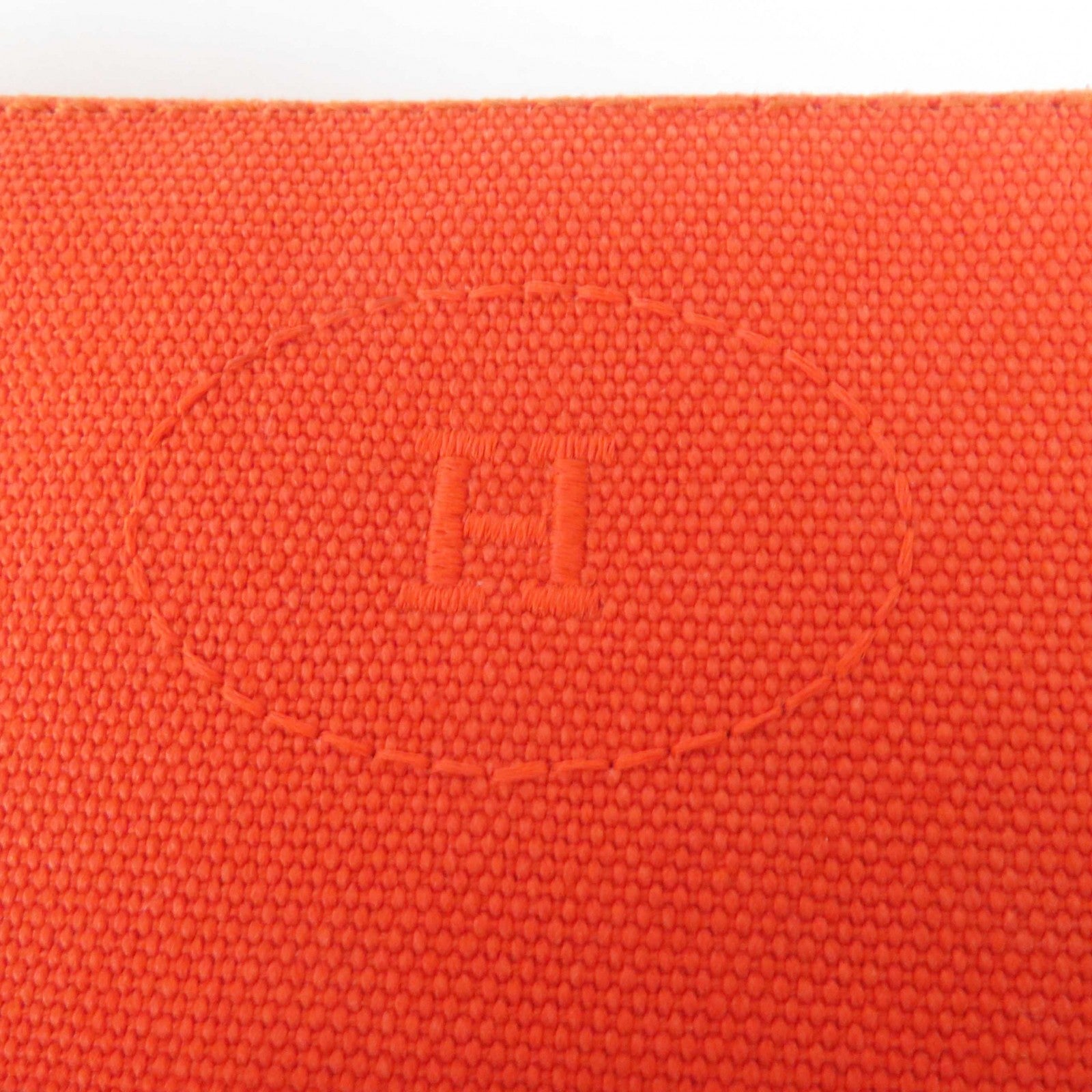 Hermes Bored Pouch MM Cotton Polyurethane Orange