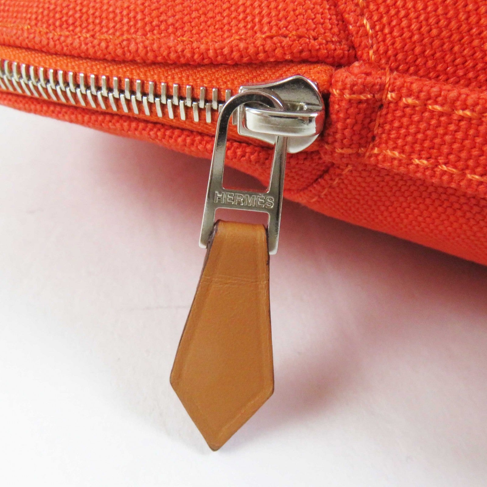 Hermes Bored Pouch MM Cotton Polyurethane Orange