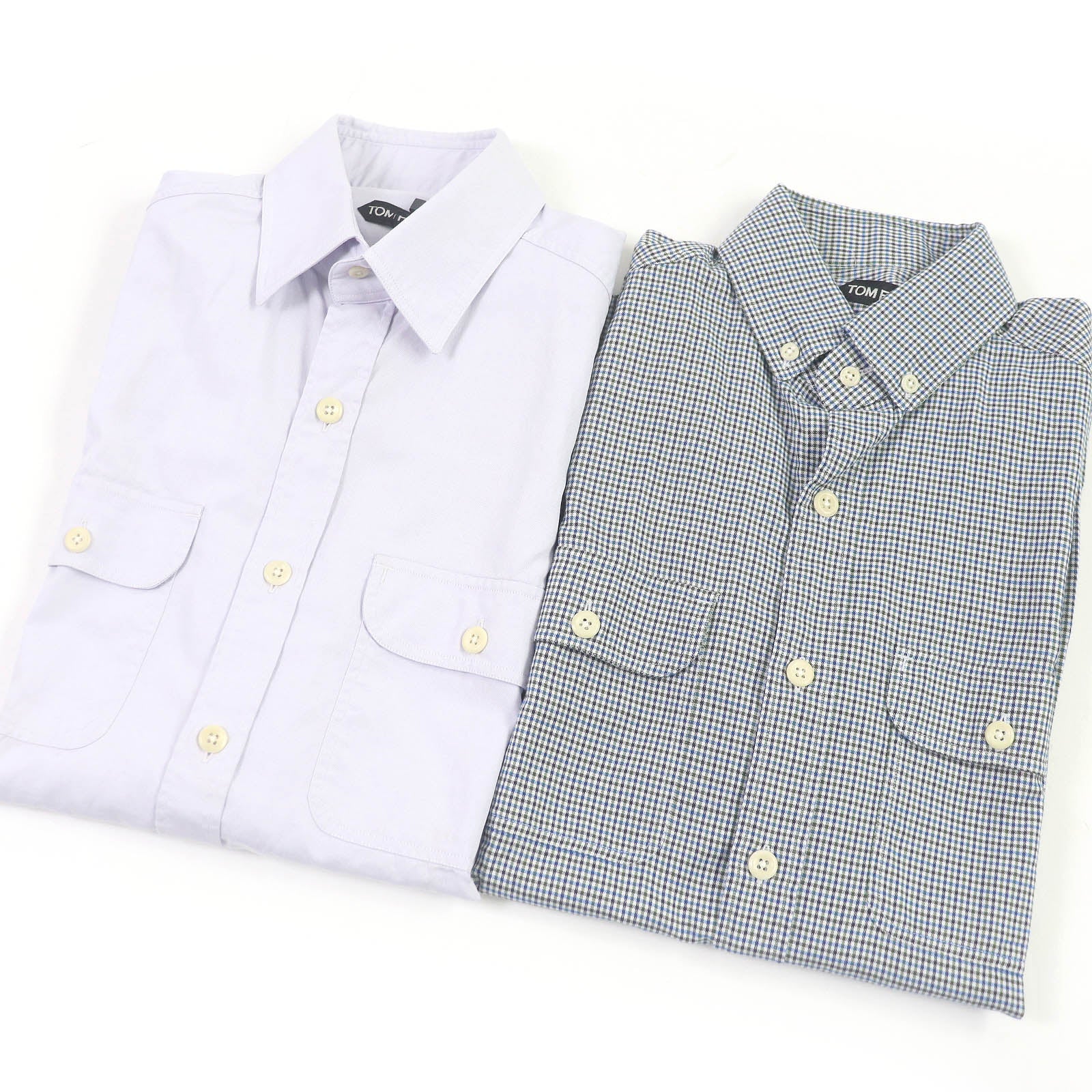 Tom Ford Cotton Check Shirt Set Multicolor