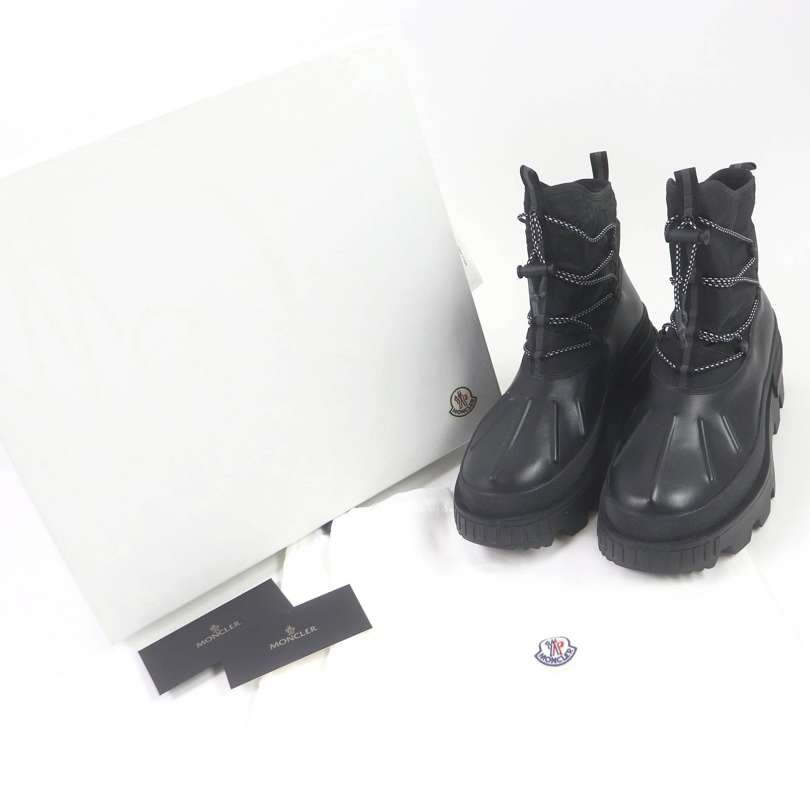 Moncler MALLARD Leather Trekking Boots Black