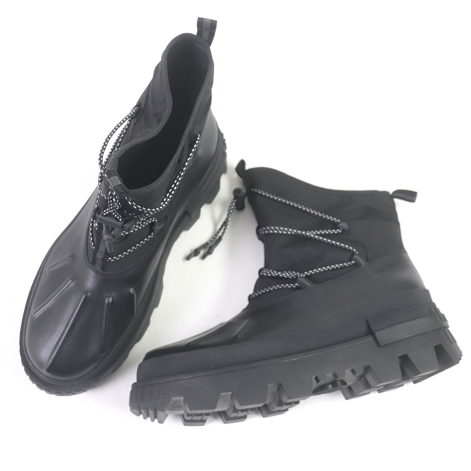 Moncler MALLARD Leather Trekking Boots Black