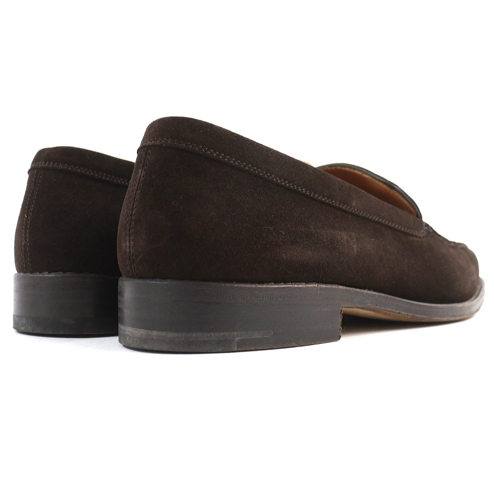 John Lobb Suede Leather Loafers Dark Brown