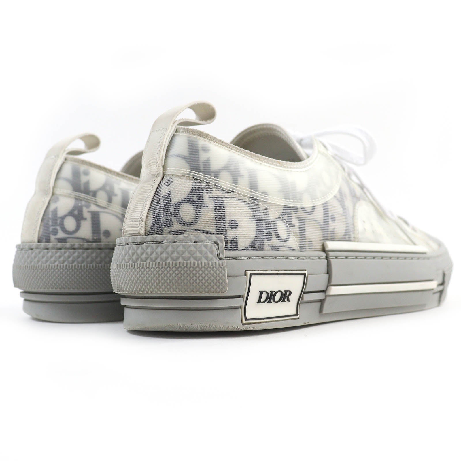 Dior B23 OBLIQUE Logo Sneakers Gray White 41