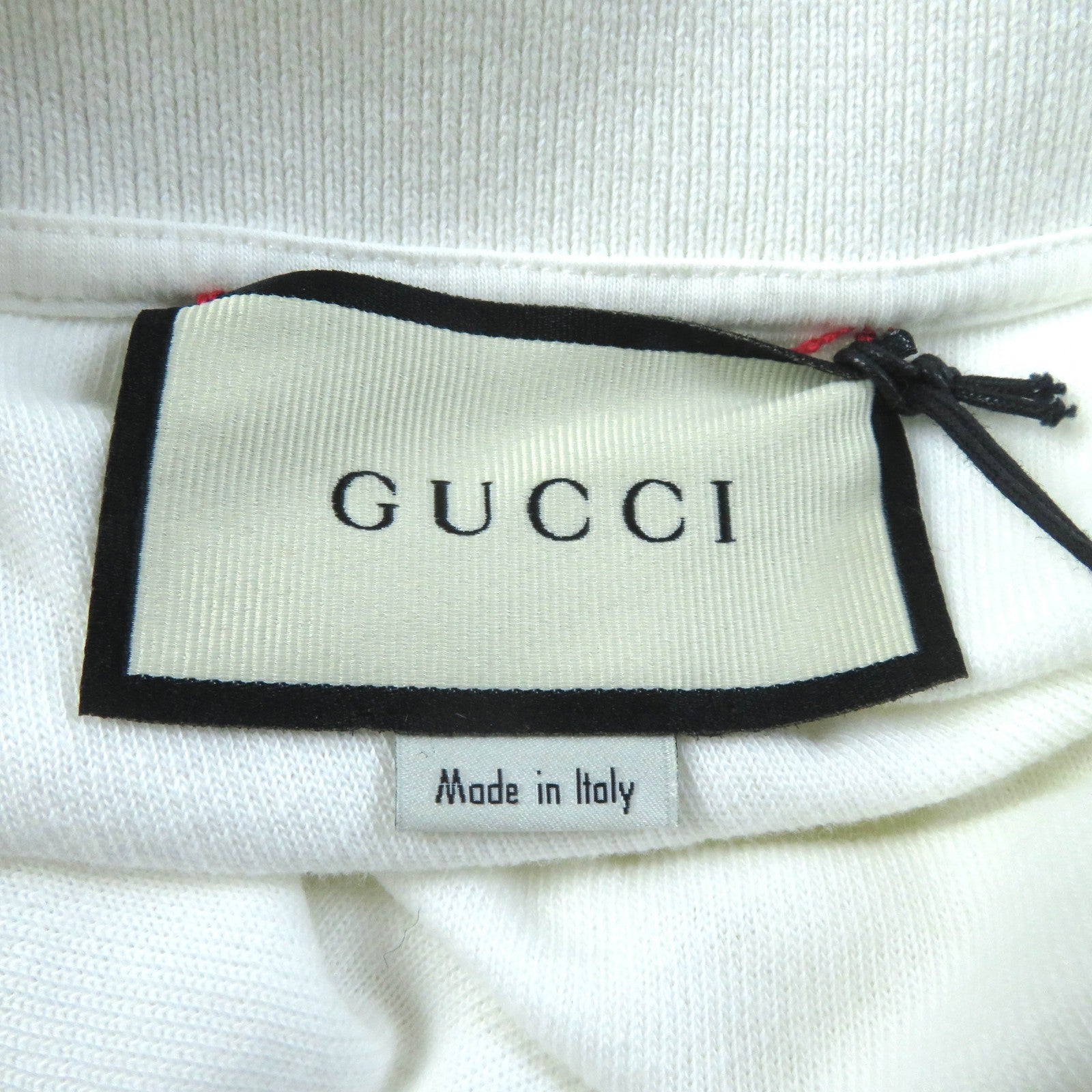 GUCCI Cotton Web Stripe Polo Shirt XS