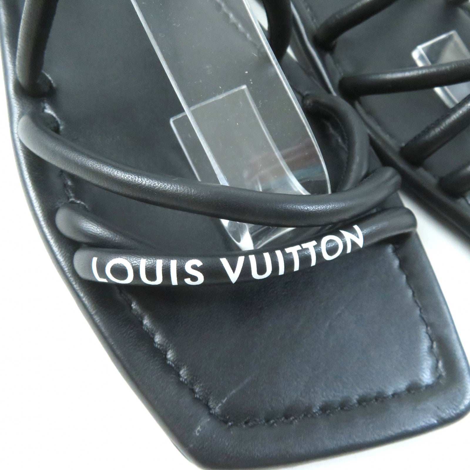 Louis Vuitton Leather Ankle Strap Flats