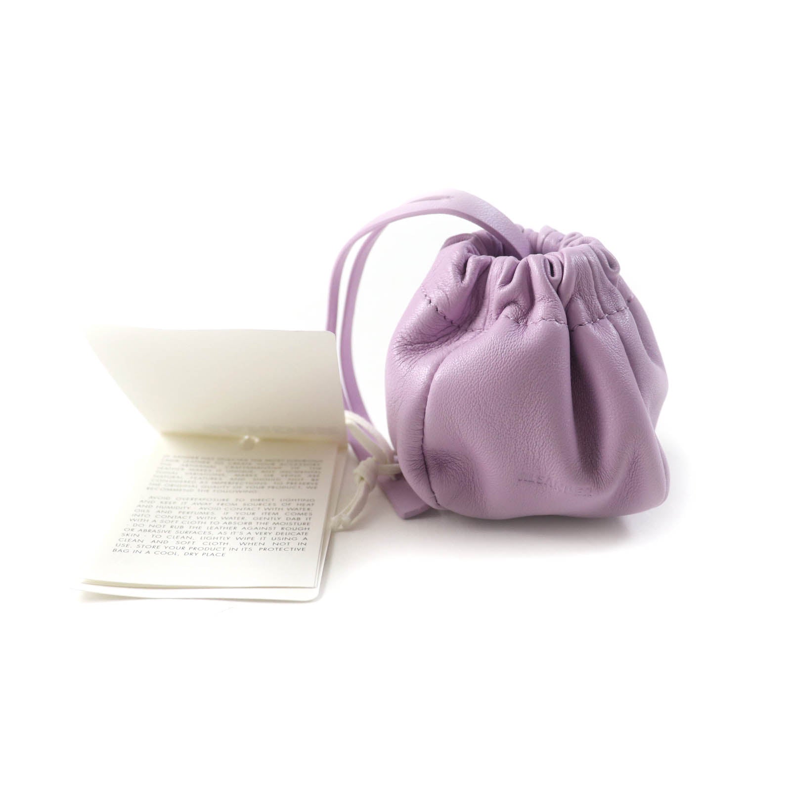 Jil Sander Leather Ripple Pouch Lavander