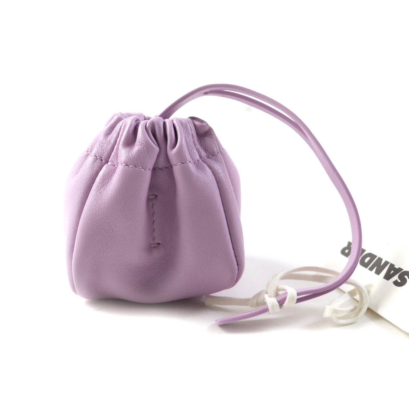 Jil Sander Leather Ripple Pouch Lavander