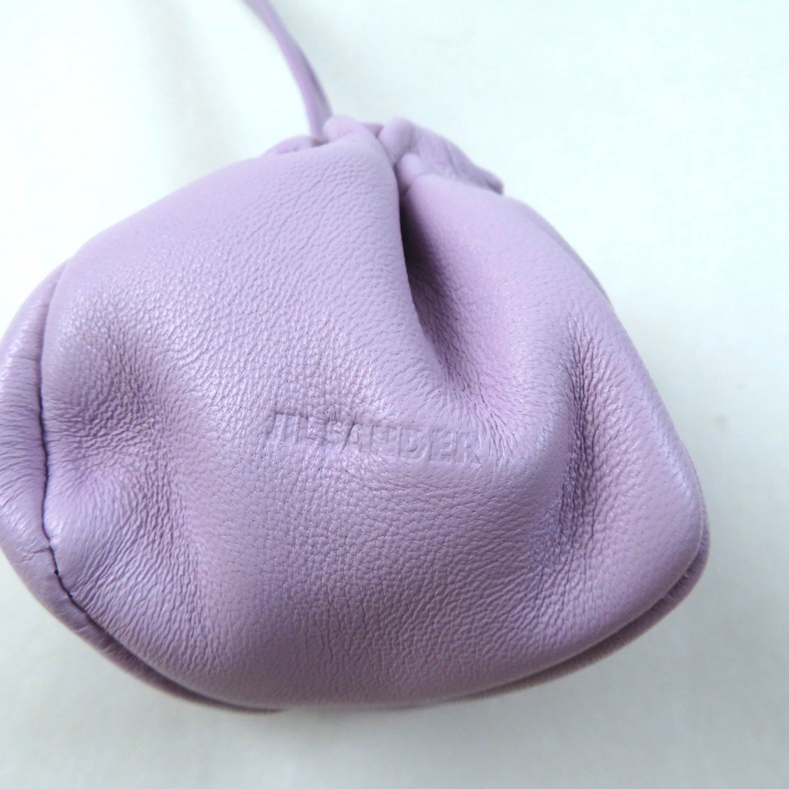 Jil Sander Leather Ripple Pouch Lavander