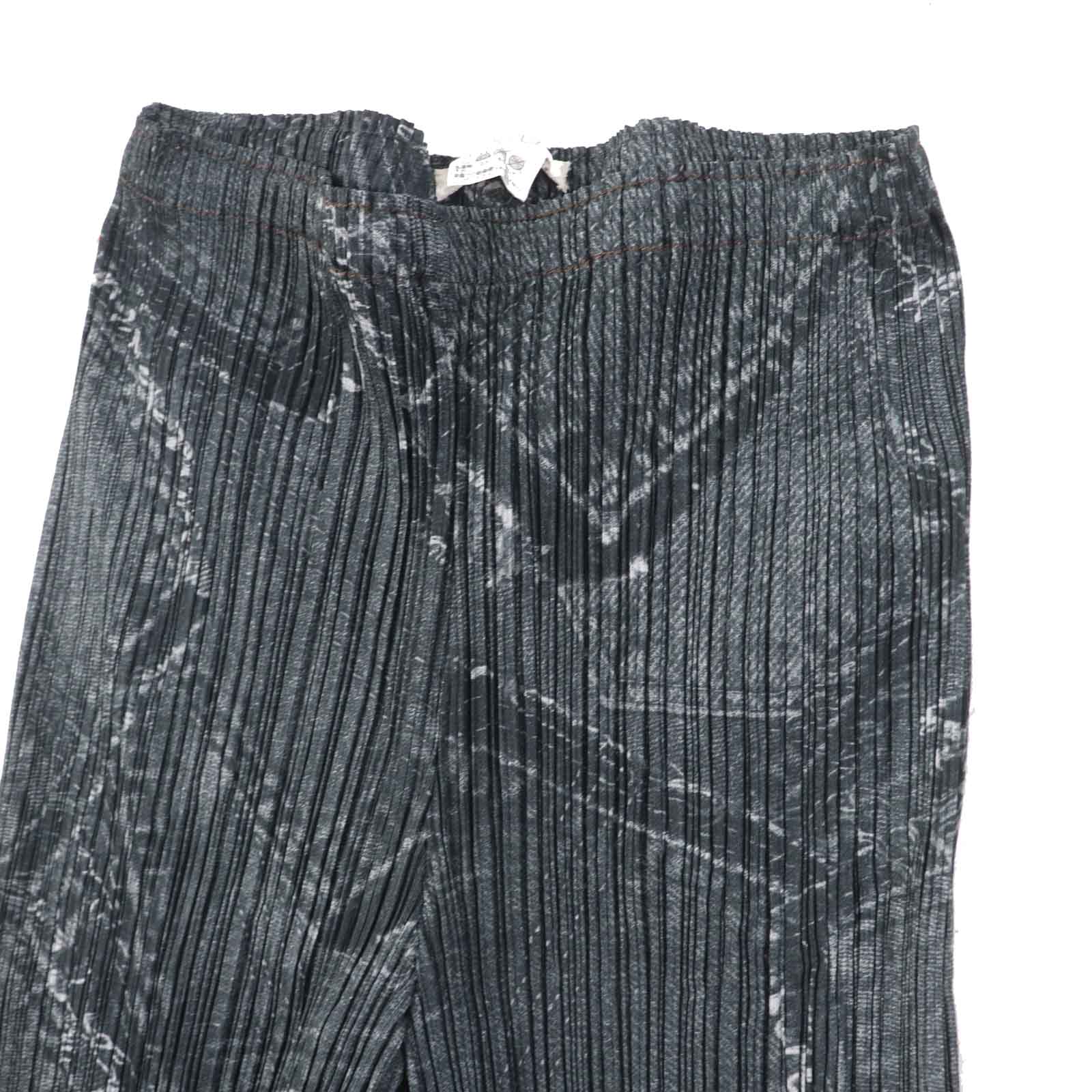 Polyester Flare Pants Charcoal Gray Women