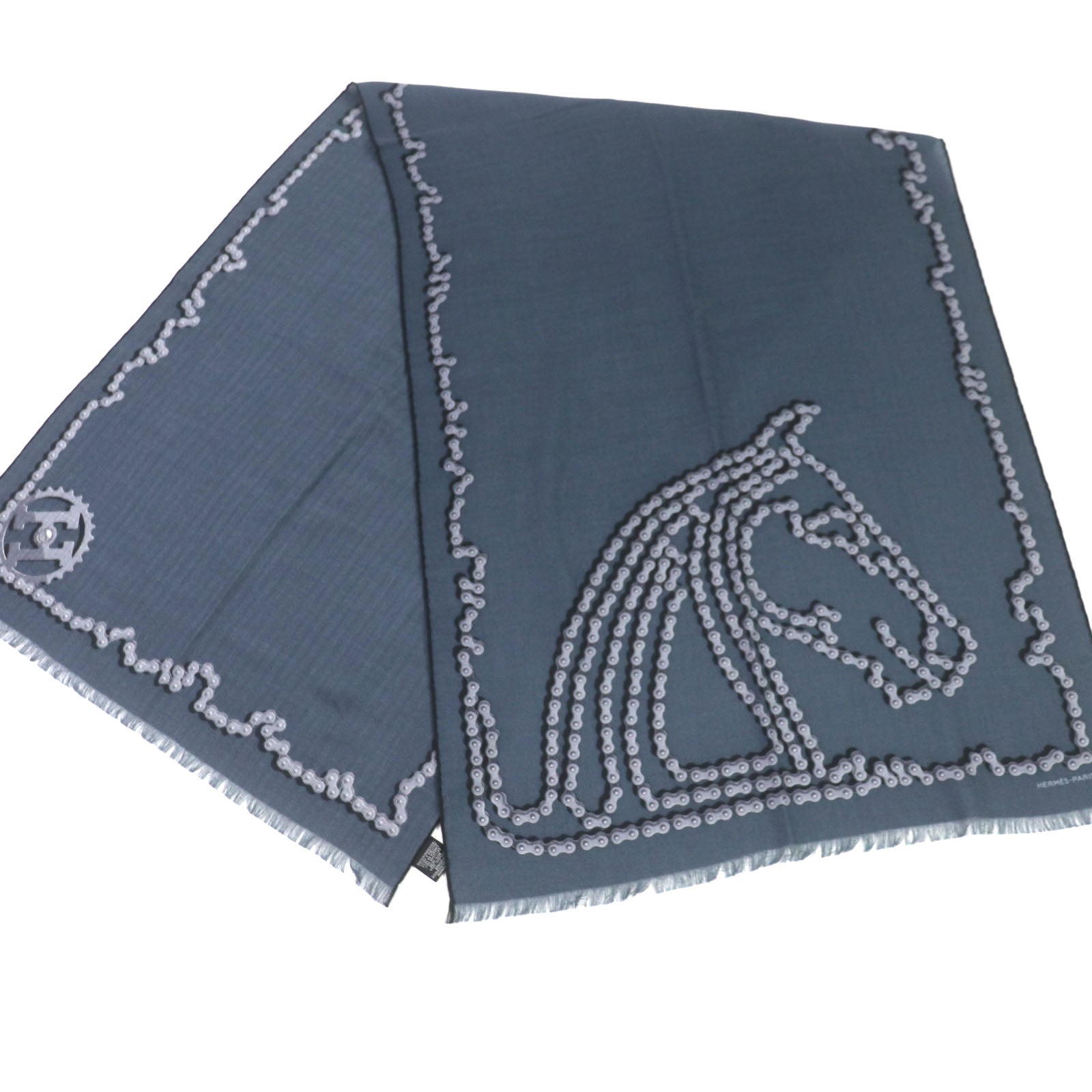 HERMES Cheval Dechaine Cashmere Silk Shawl