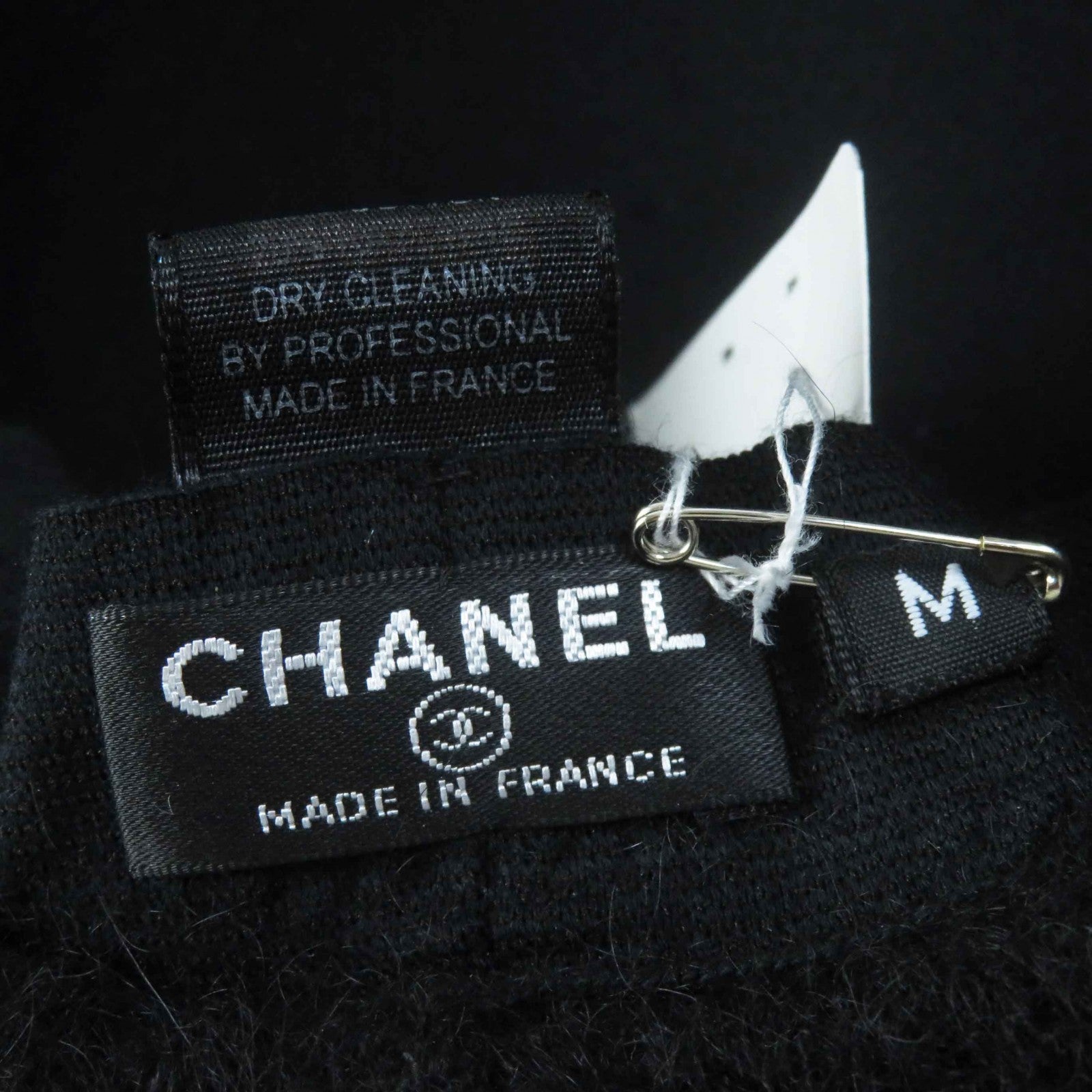 Chanel Mohair Rayon COCO Mark Hat Black M