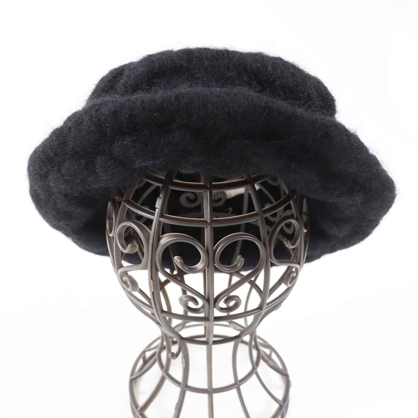 Chanel Mohair Rayon COCO Mark Hat Black M