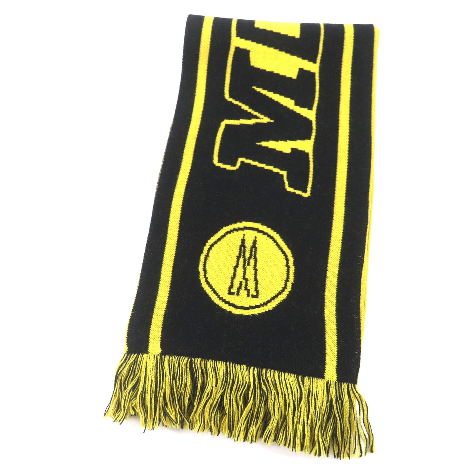 Moncler Wool Acrylic Scarf Yellow Black