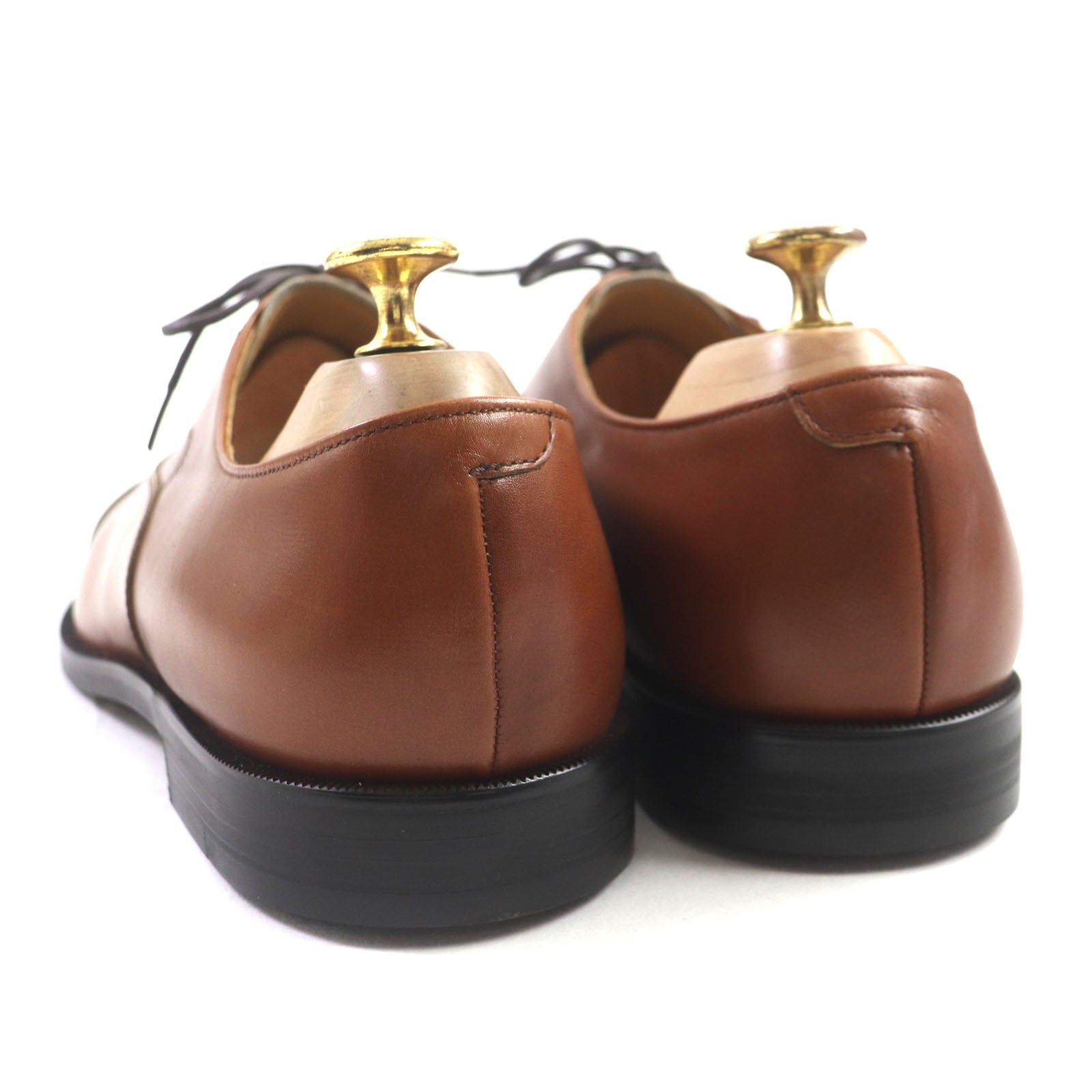 REGAL Leather Punched Cap Toe Shoes Brown