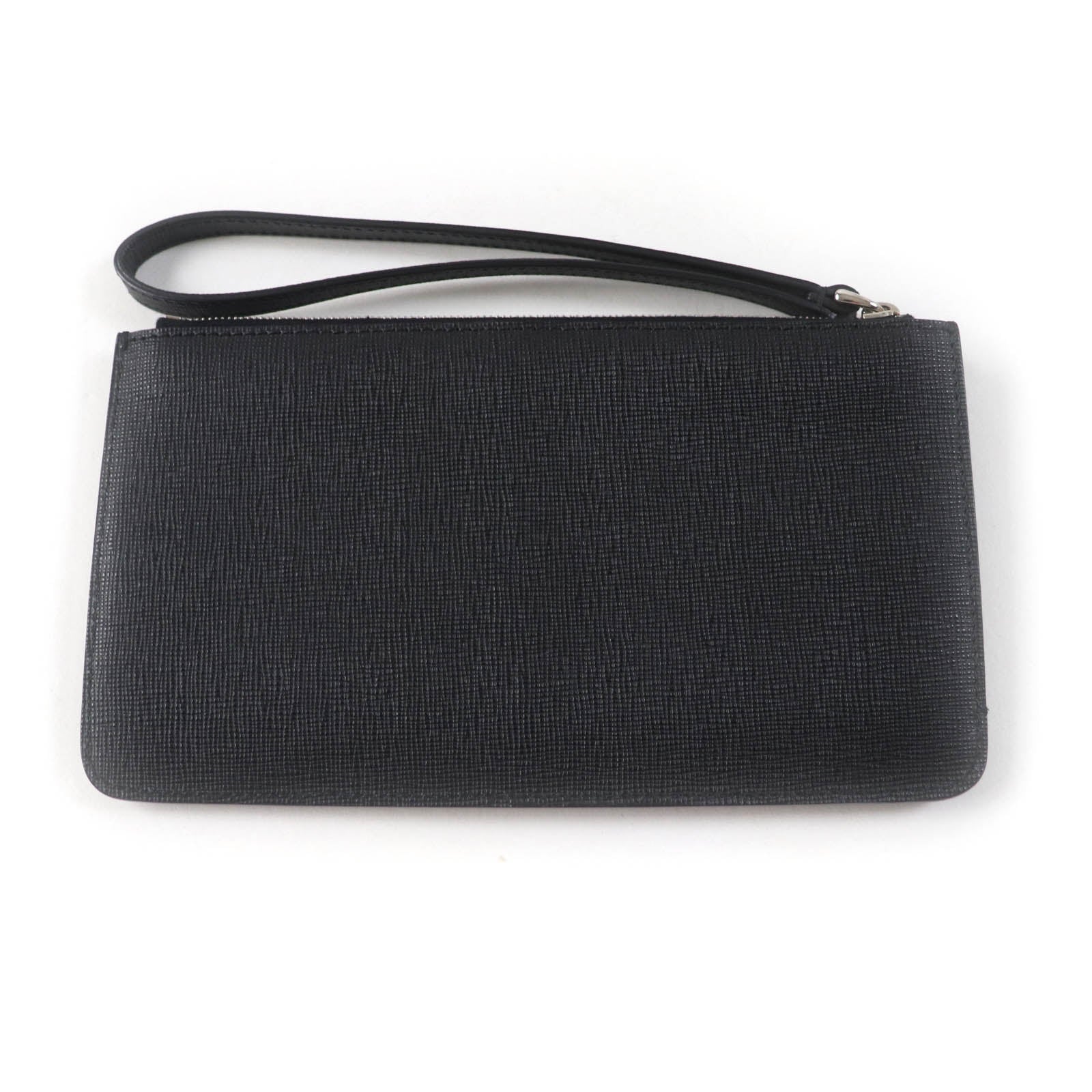 Fendi Karito Leather Pouch Karl Lagerfeld Motif