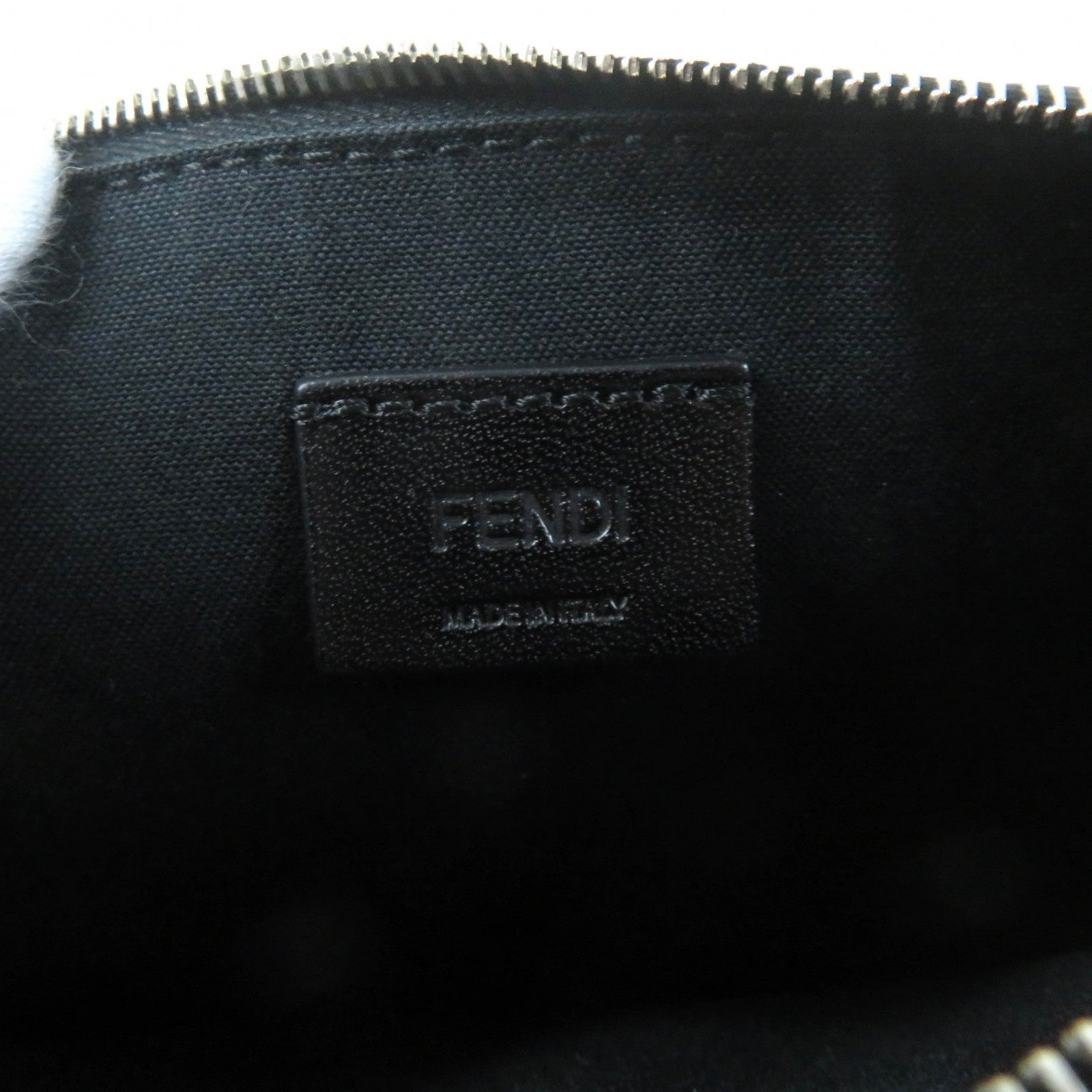 Fendi Karito Leather Pouch Karl Lagerfeld Motif