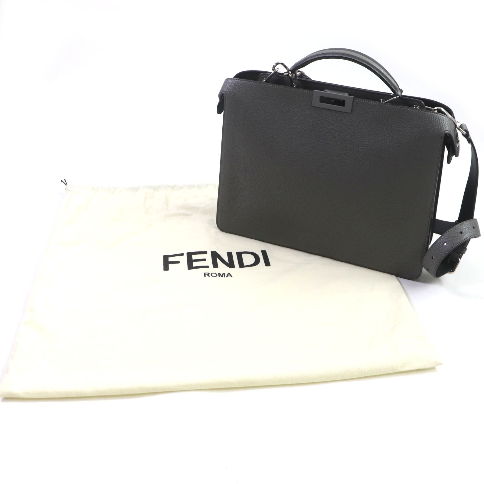 Fendi Peekaboo ISee Medium Bicolor 2WAY Briefcase