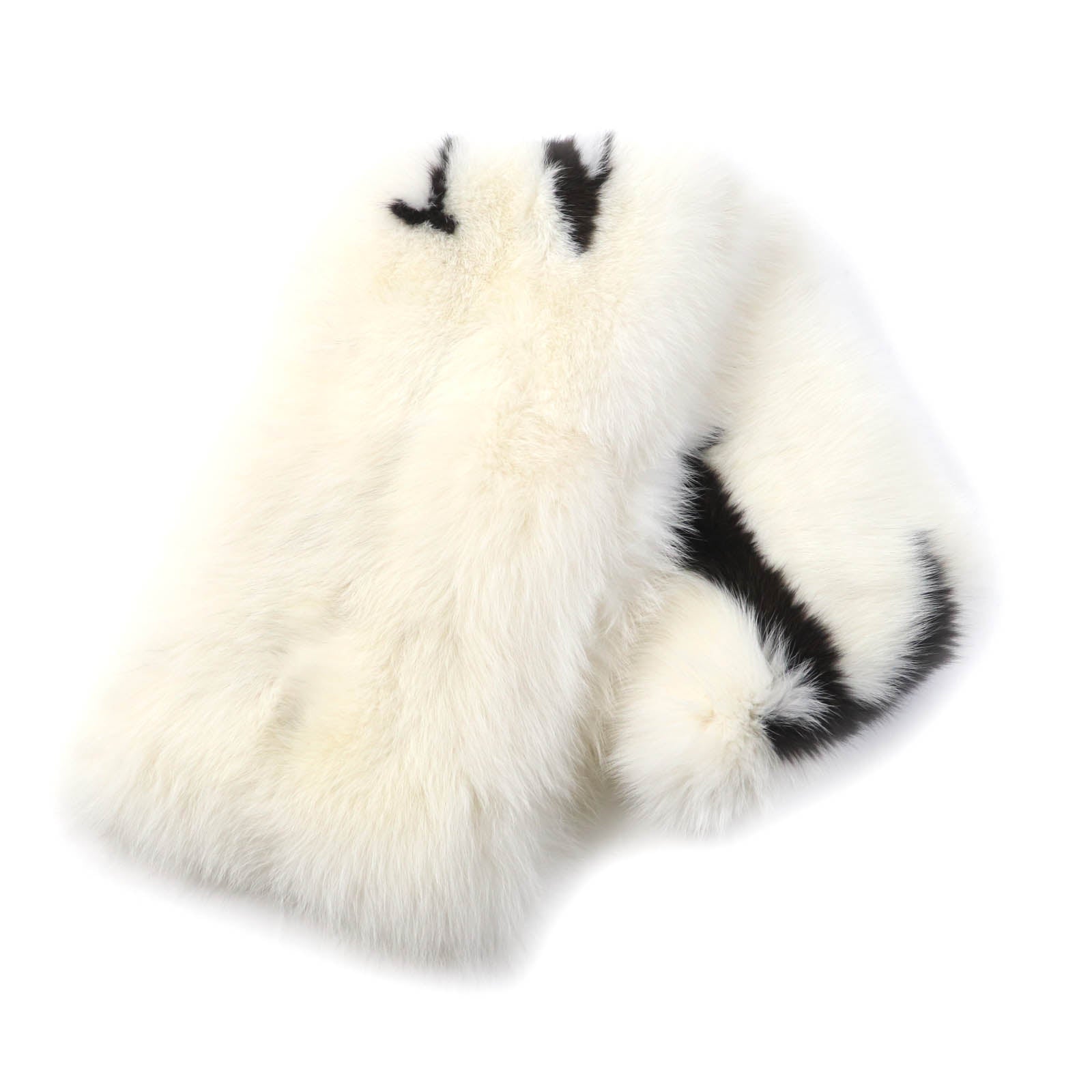 Valentino Fox Silk Logo Fur Shawl Women