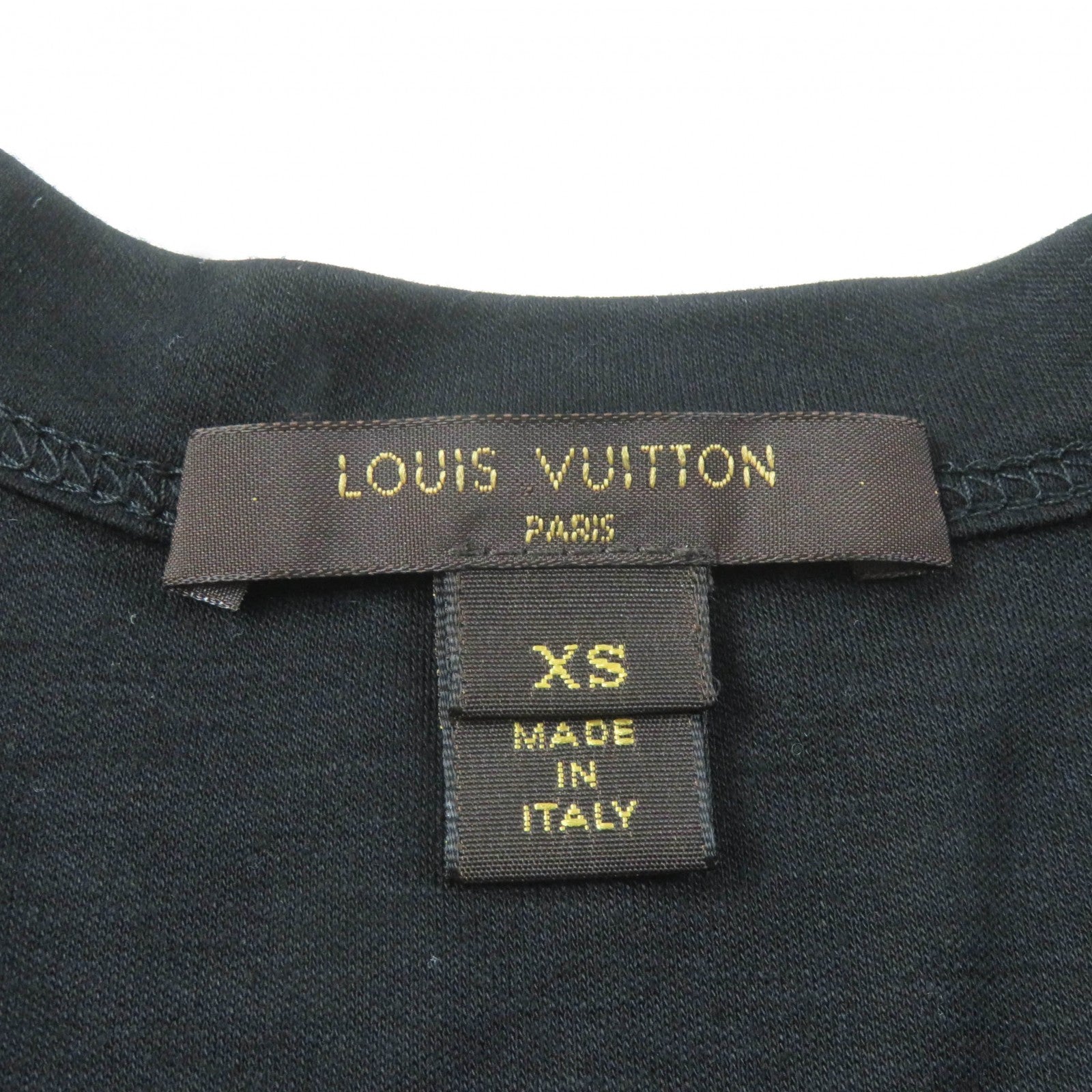 Louis Vuitton Logo Sequined T-shirt Black XS