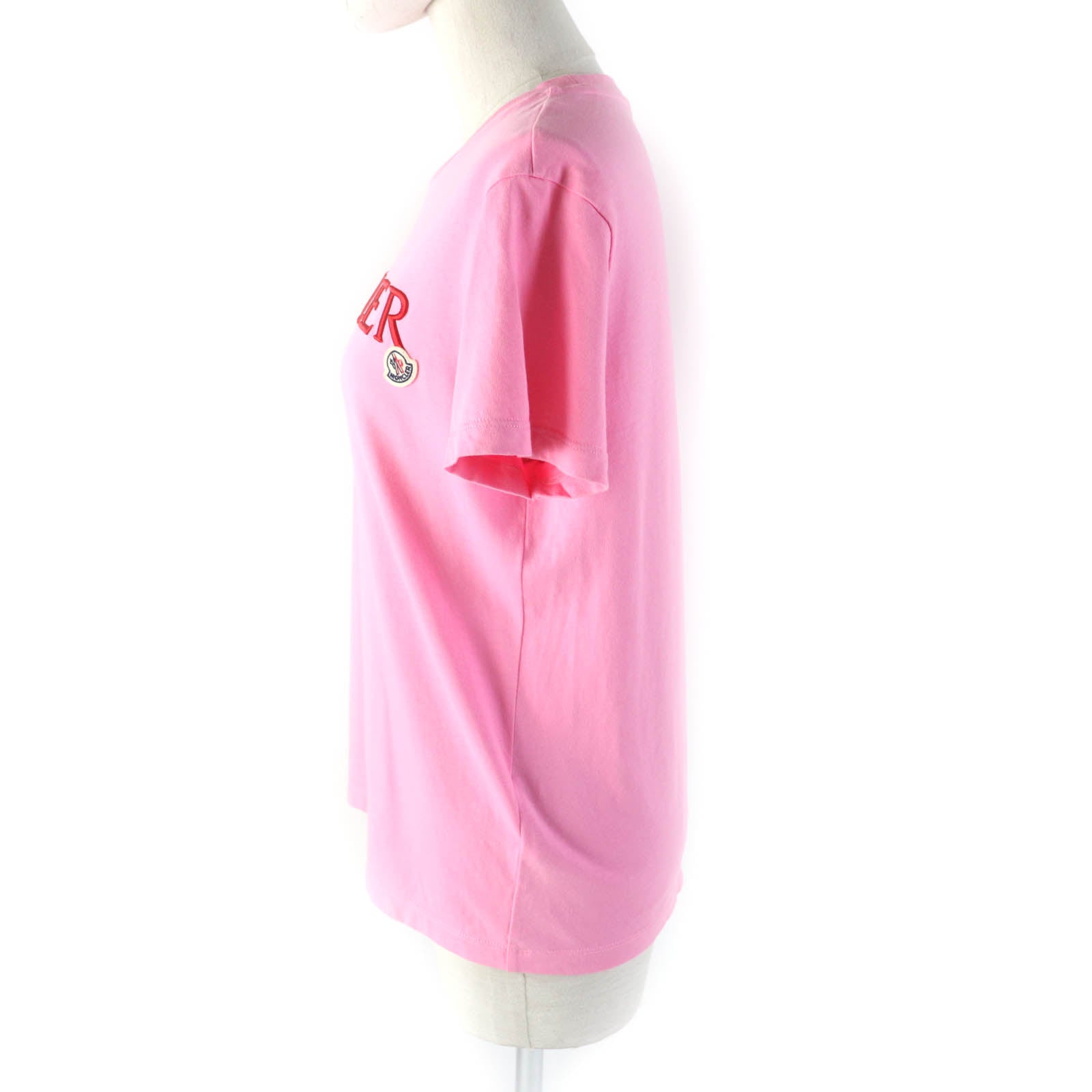 Moncler Cotton Crew Neck T-Shirt Pink XS