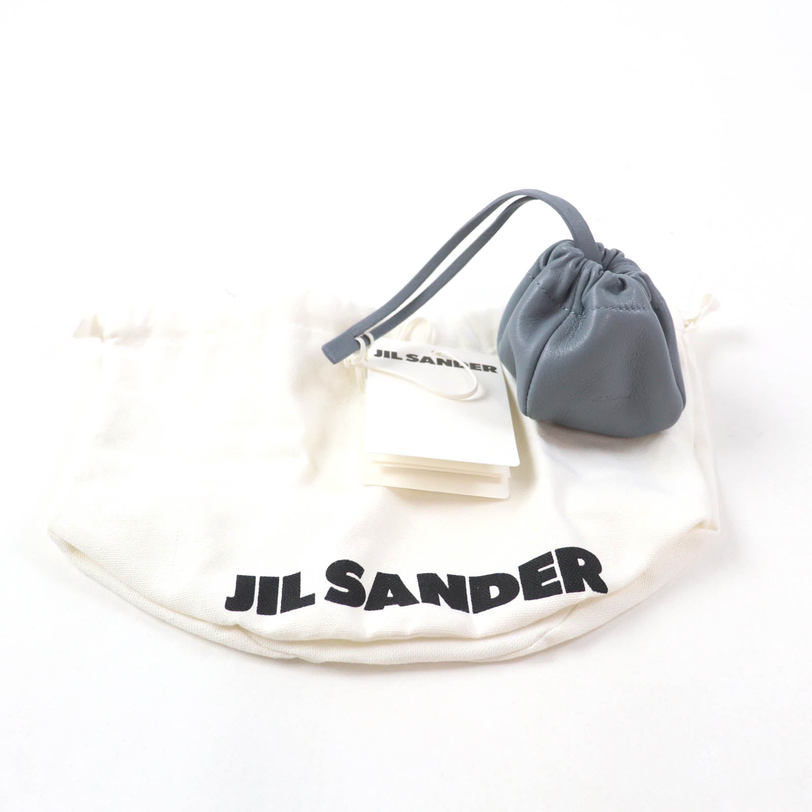 Jil Sander Leather Ripple Pouch Dusty Blue