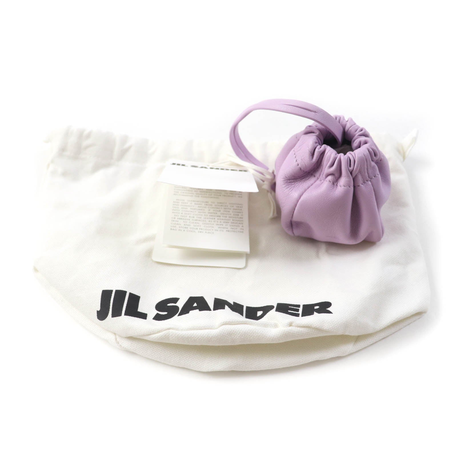 Jil Sander Leather Ripple Pouch Lavander