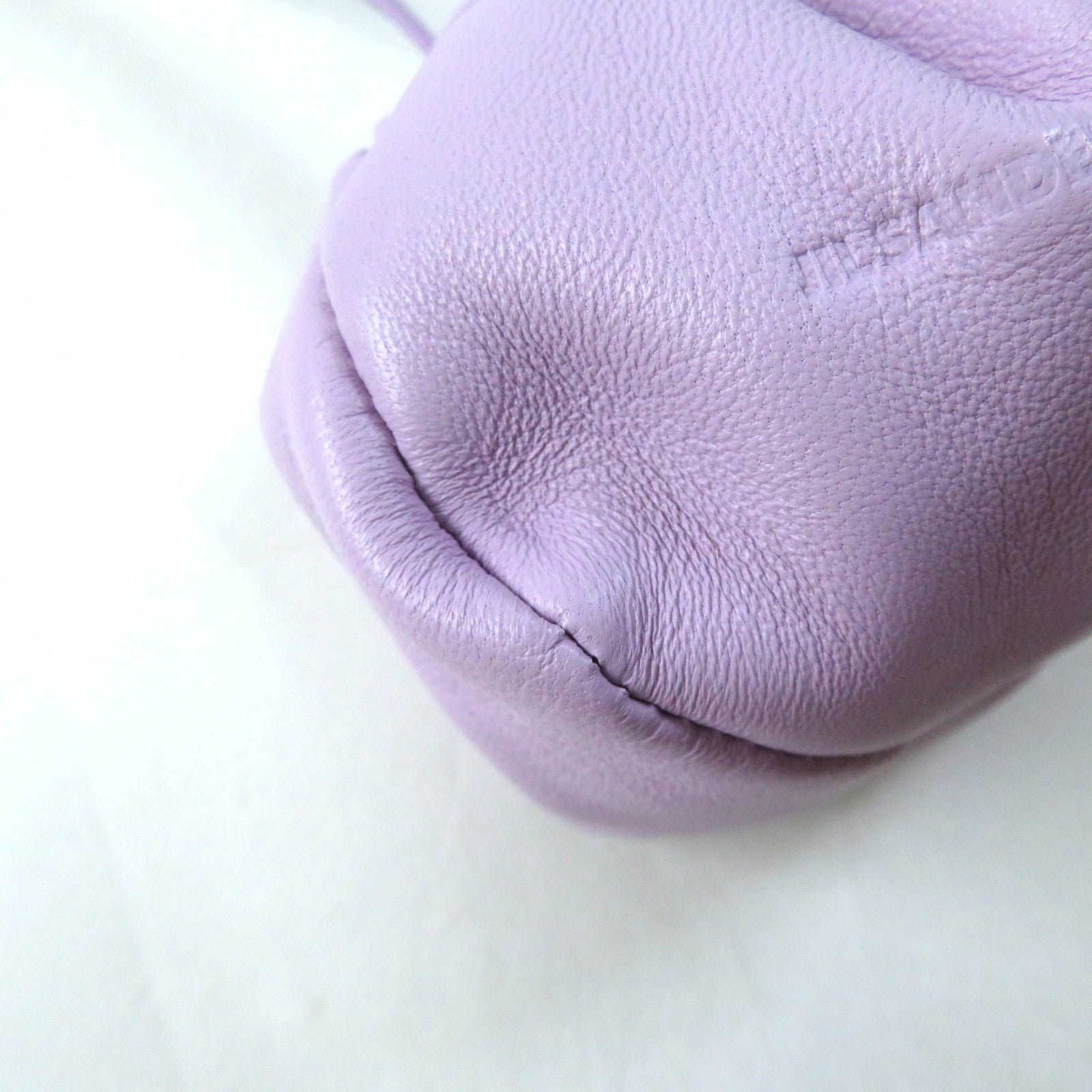 Jil Sander Leather Ripple Pouch Lavander