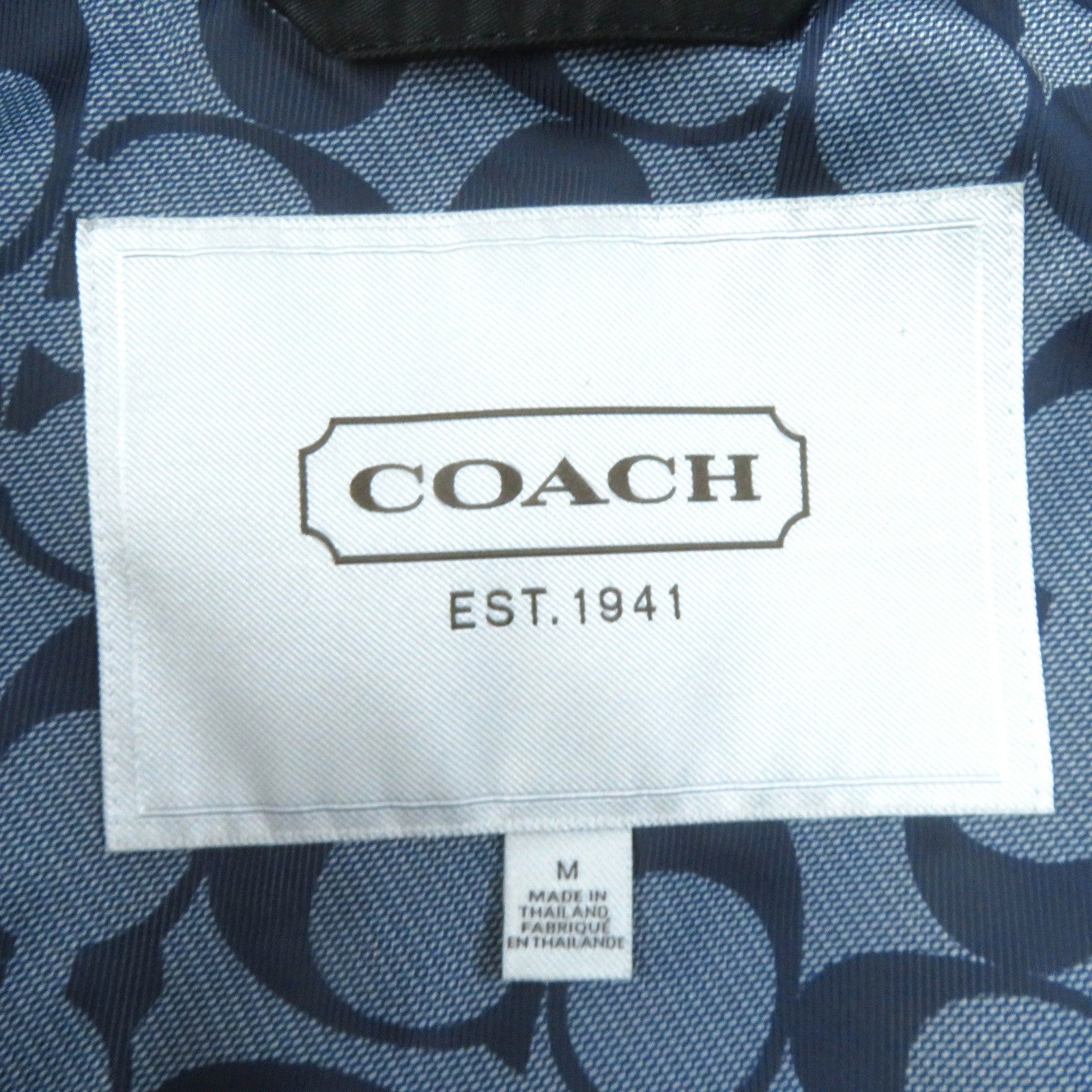 Coach Signature Turnlock Coat Black M Women