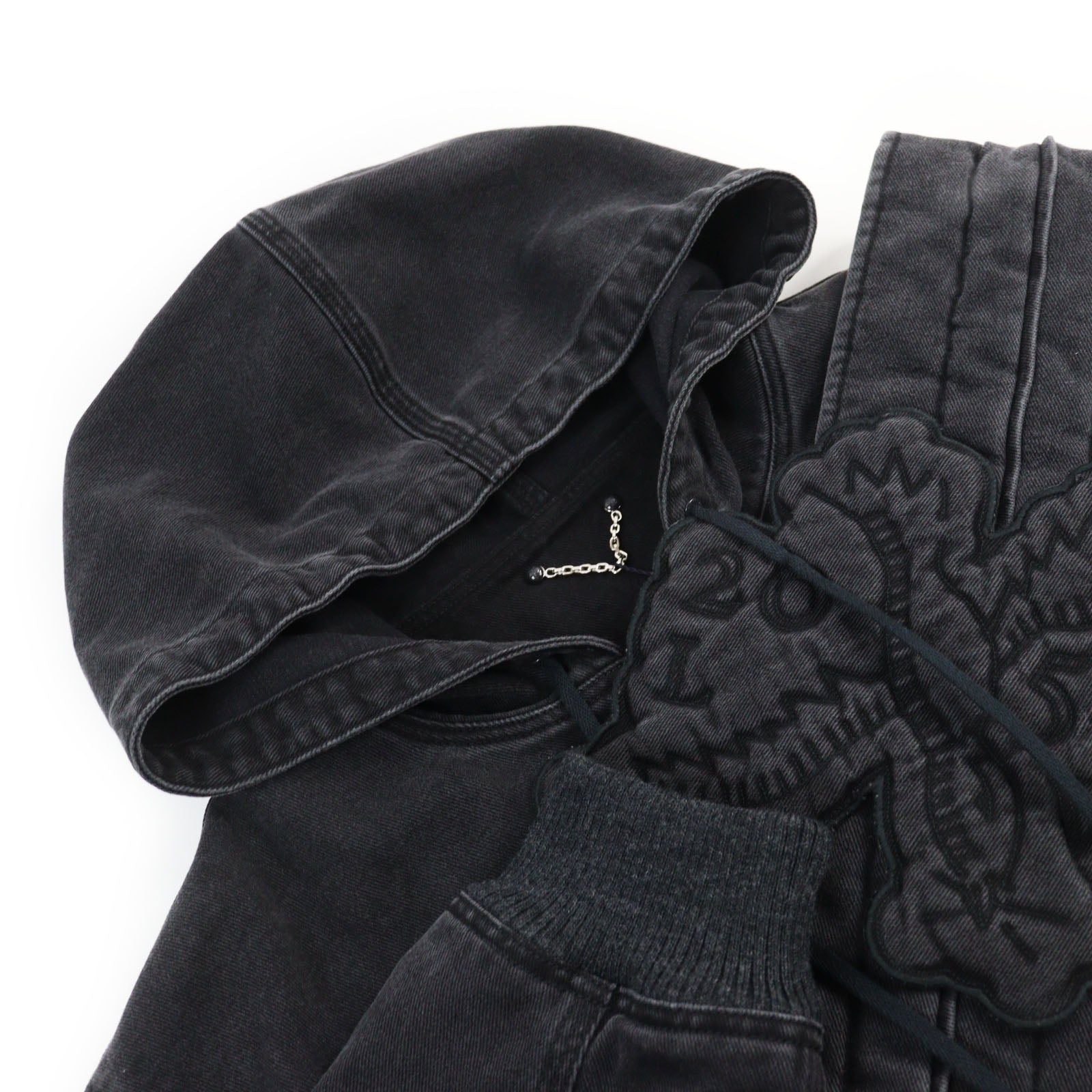 Louis Vuitton Denim Hoodie Jacket Black