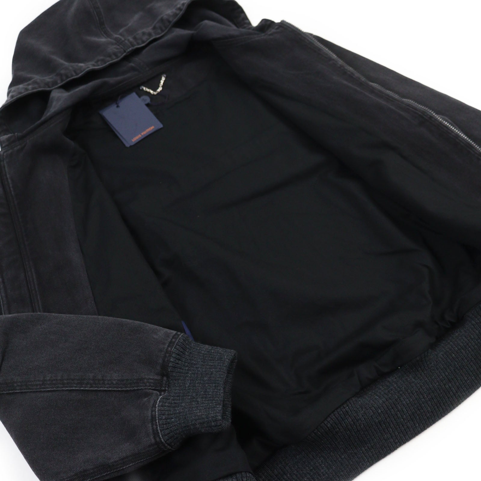 Louis Vuitton Denim Hoodie Jacket Black