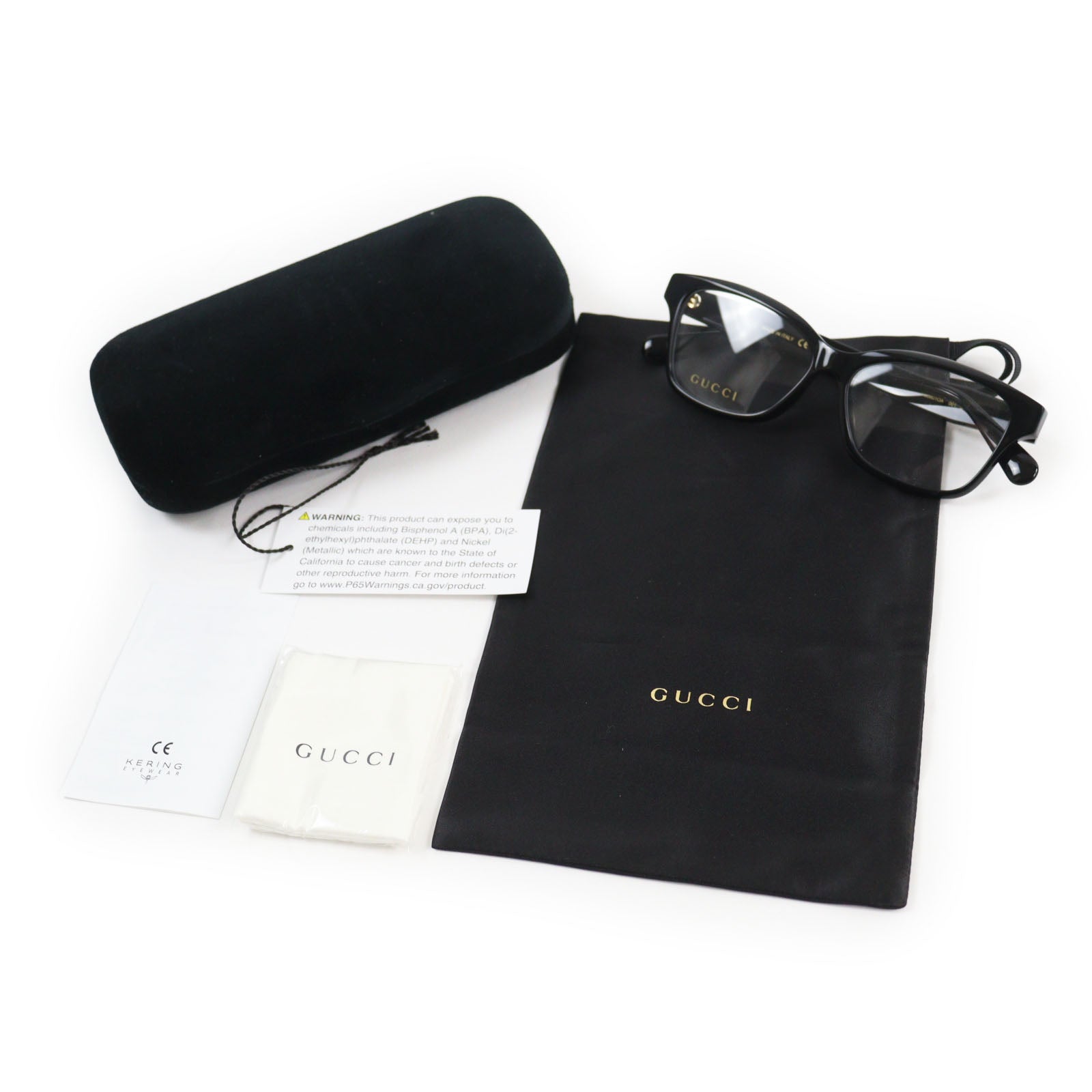 Gucci Interlocking G Glasses Black Gold